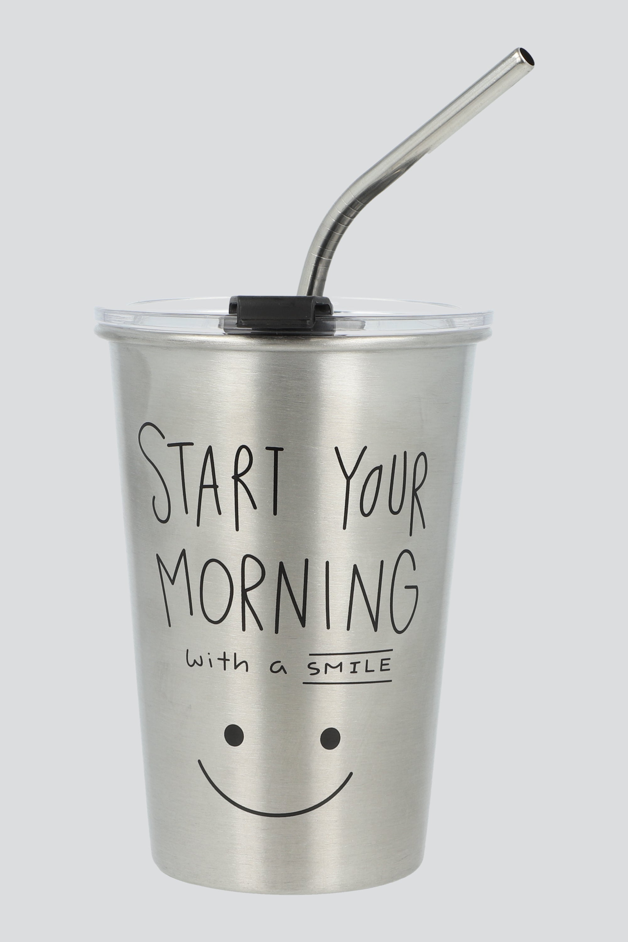 Vaso metálico start your morning 500ml PLATA