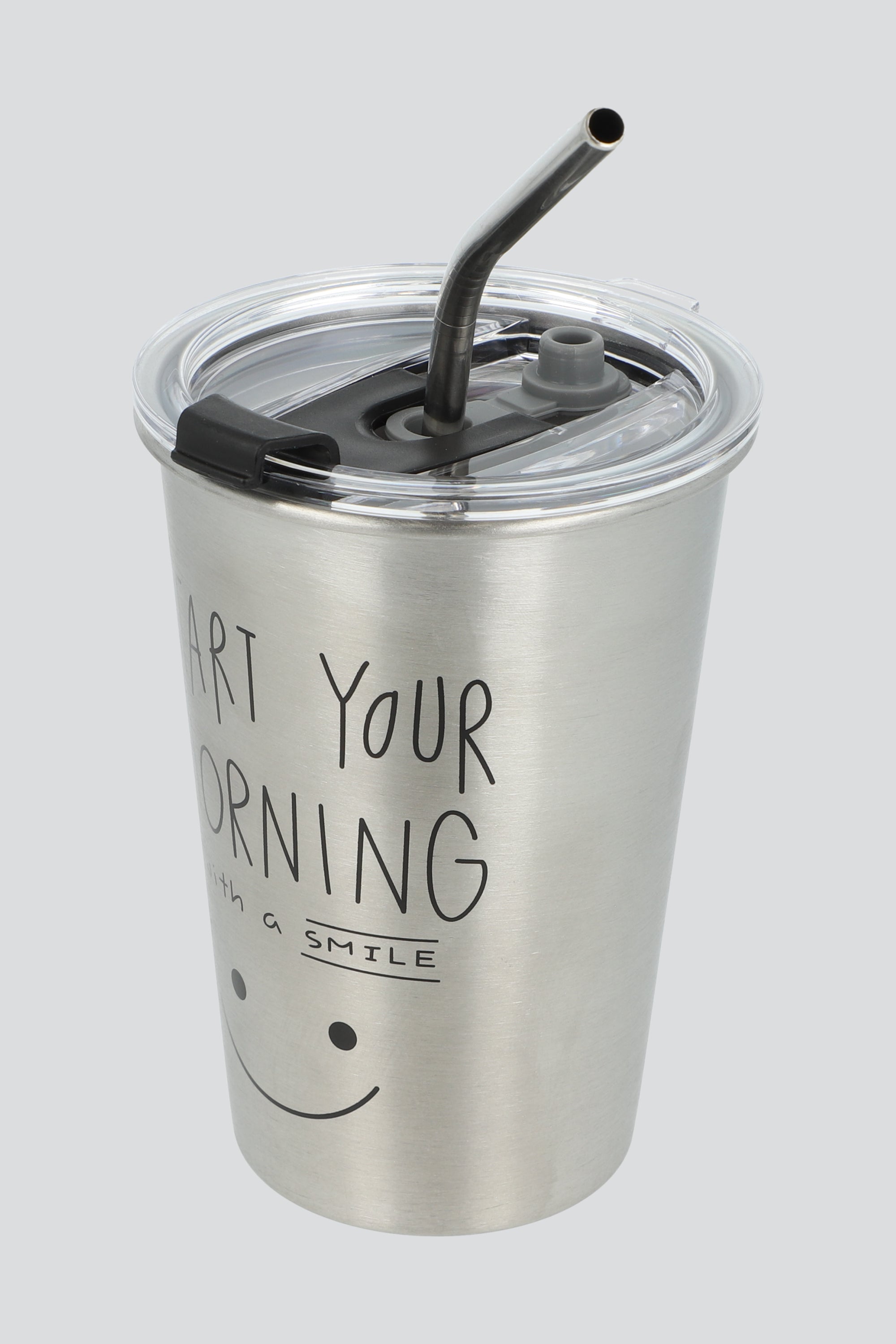 Vaso metálico start your morning 500ml PLATA