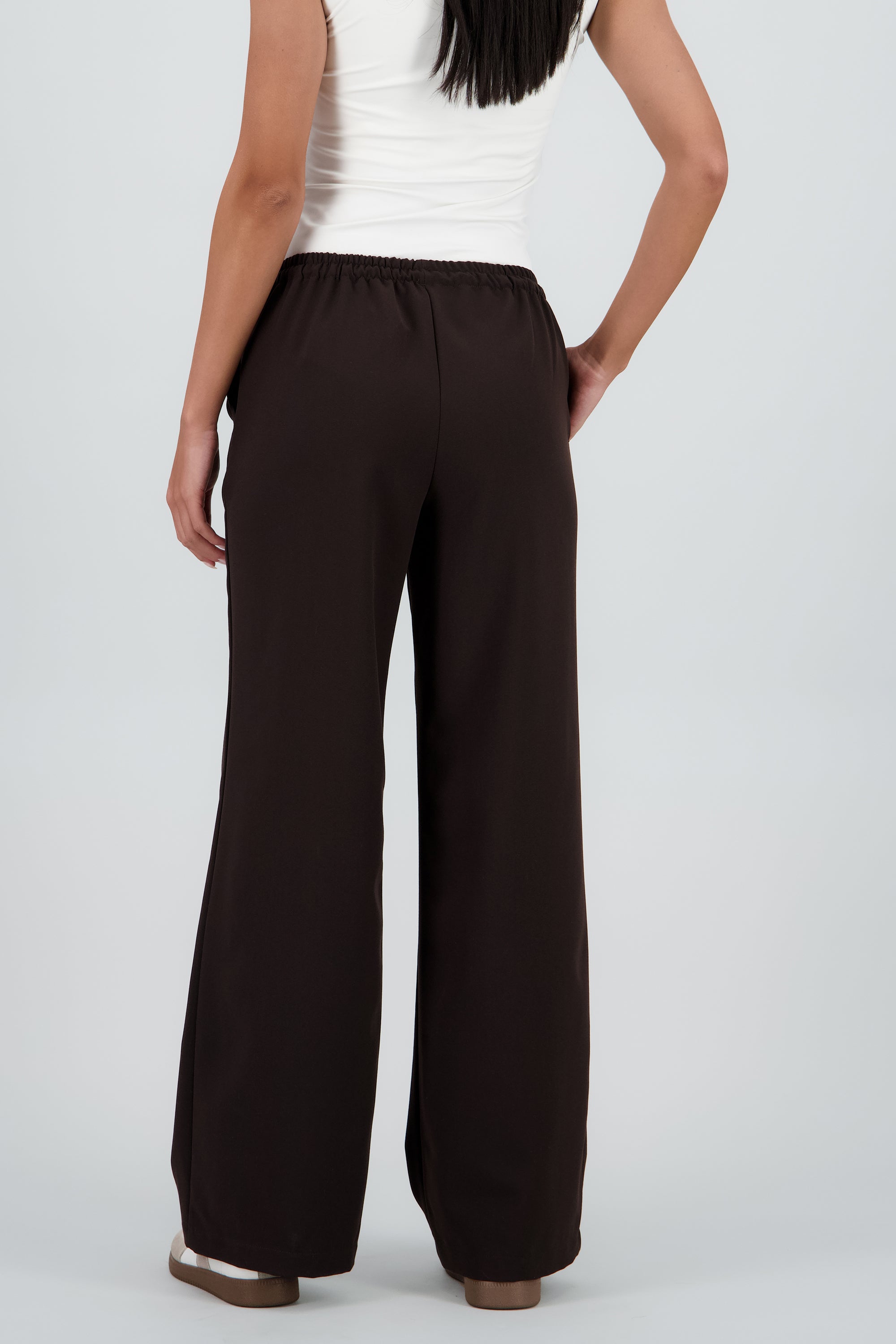 Pantalon resorte liso CAFE