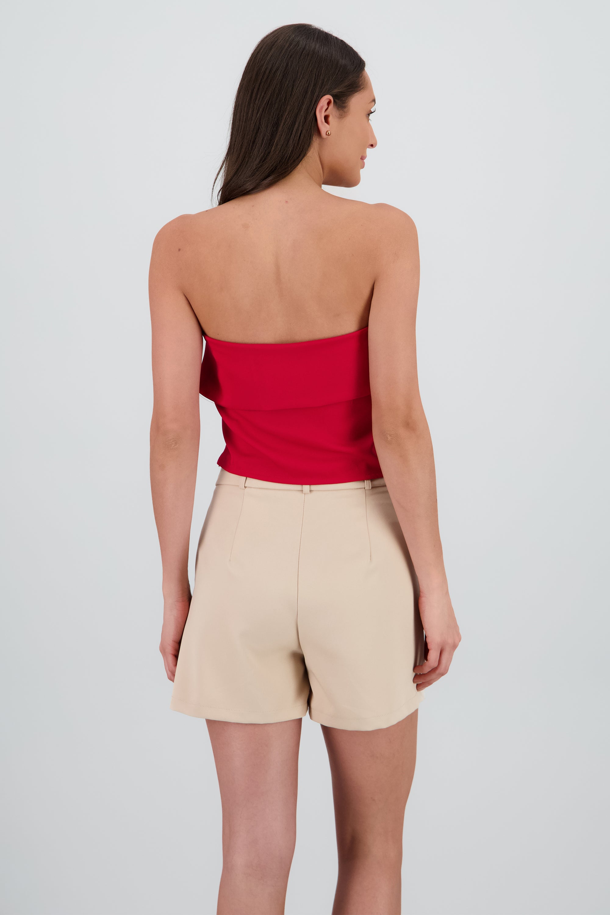 Crop top con dobles ROJO