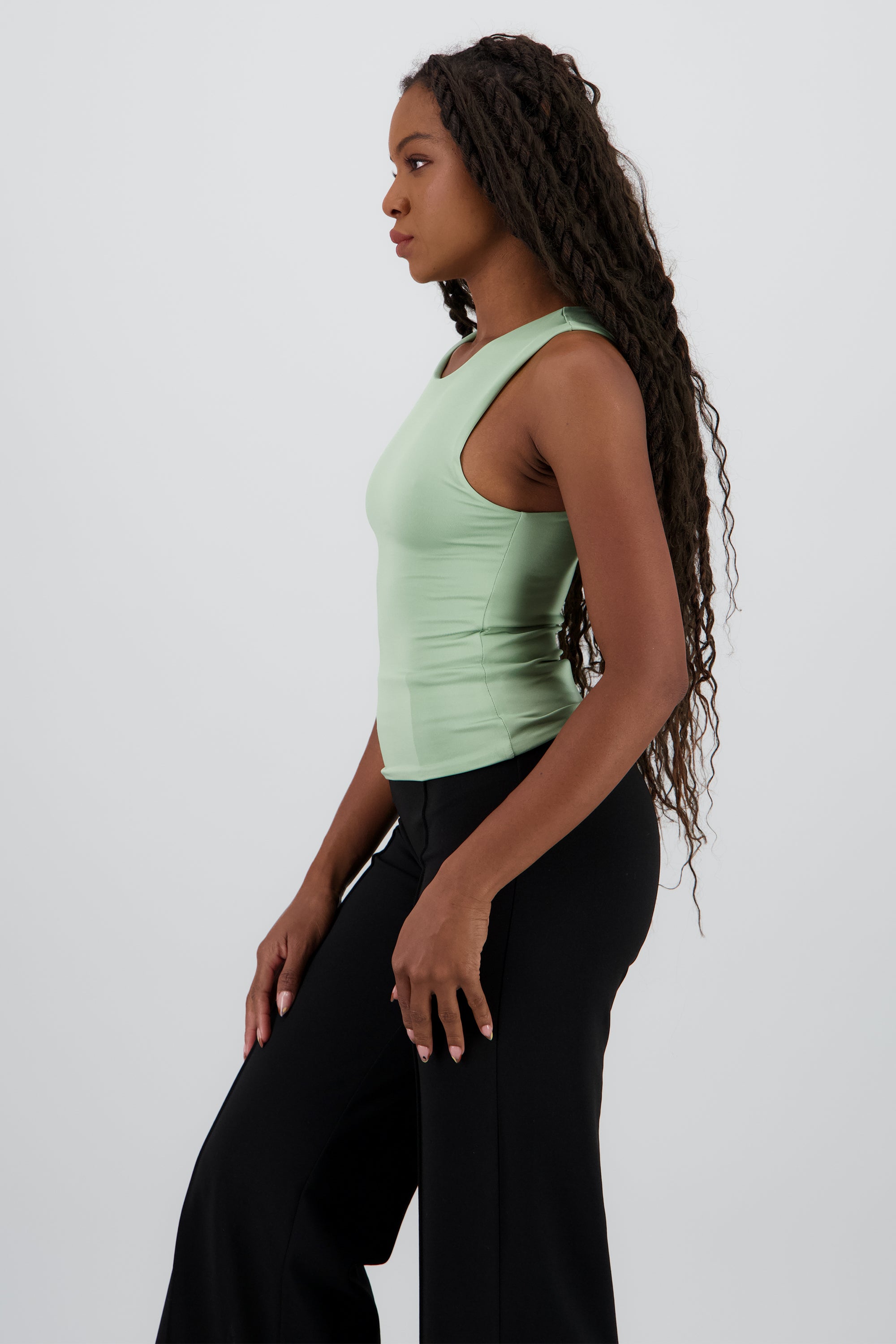 Top de doble tela con tacto suave liso MENTA