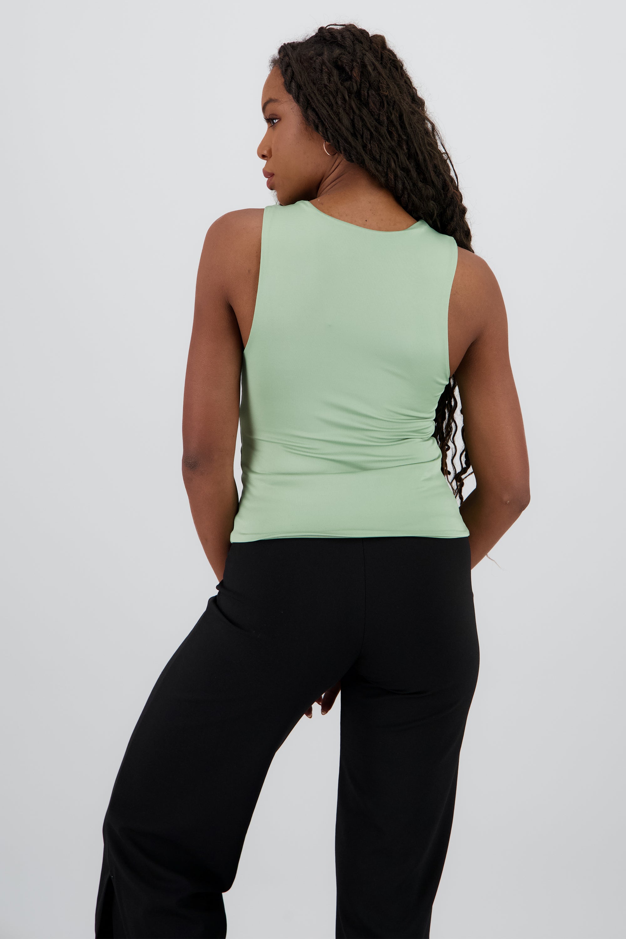 Top de doble tela con tacto suave liso MENTA