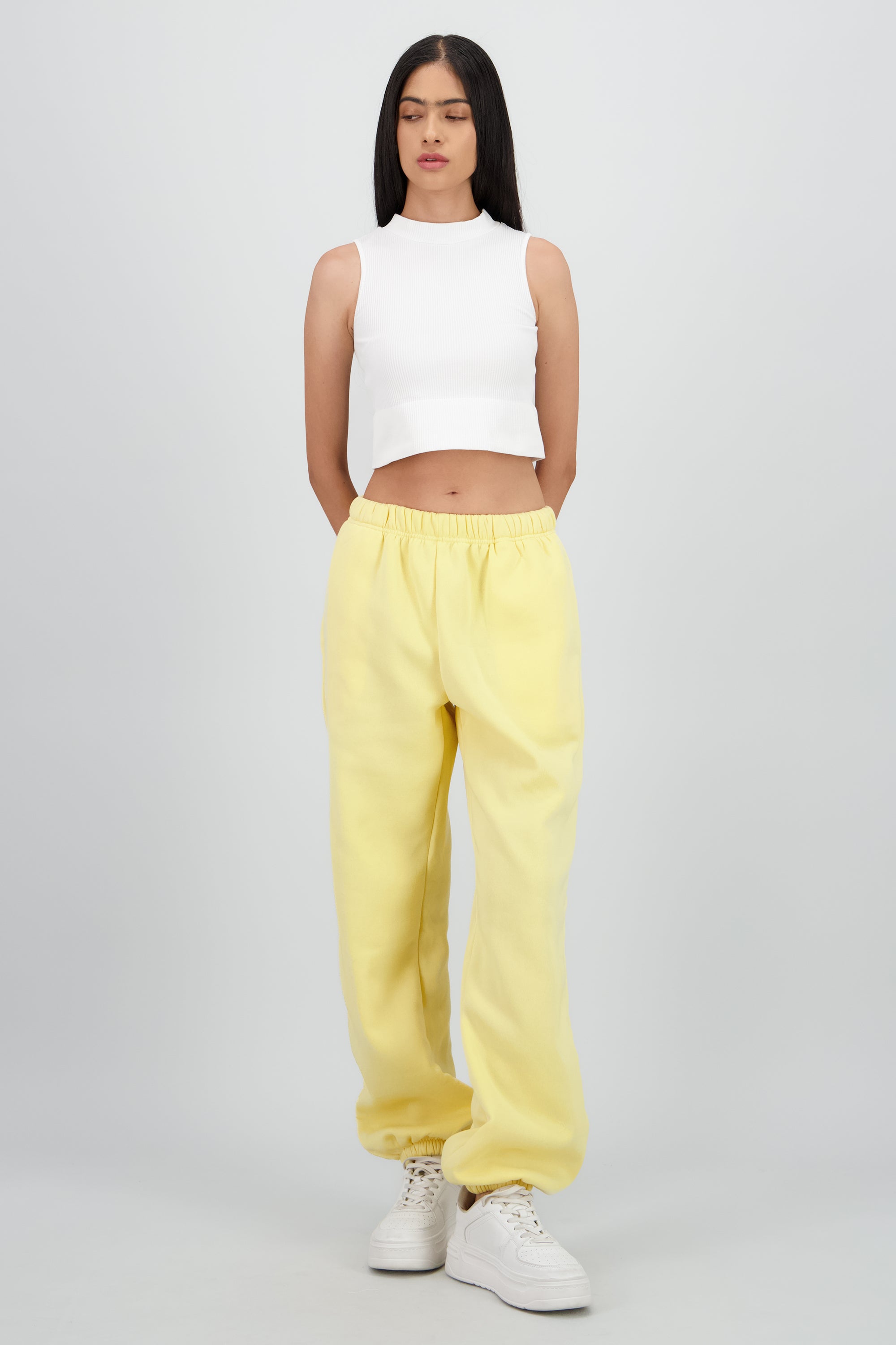 Pants joggers lisos AMARILLO PASTEL