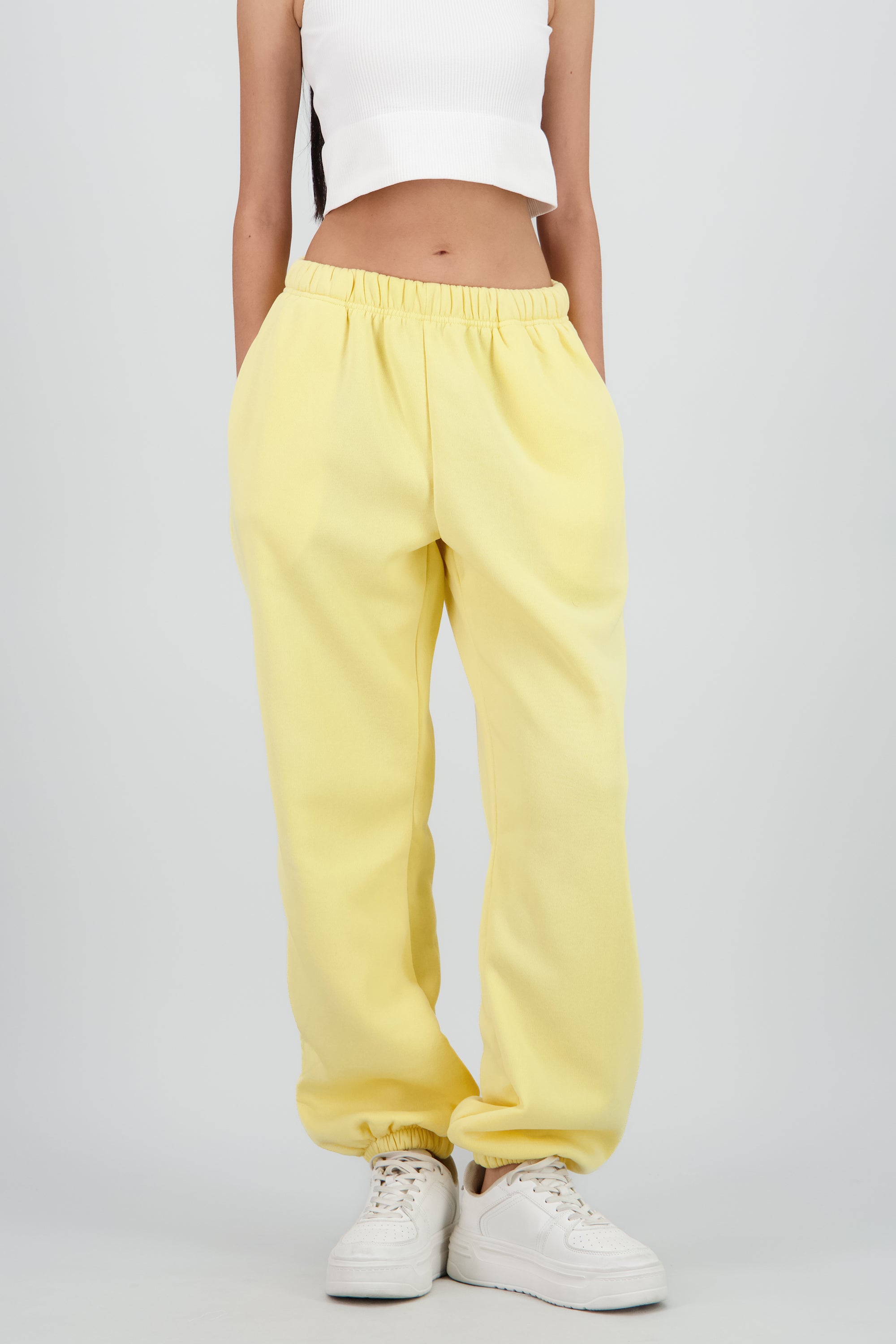 Pants joggers lisos AMARILLO PASTEL