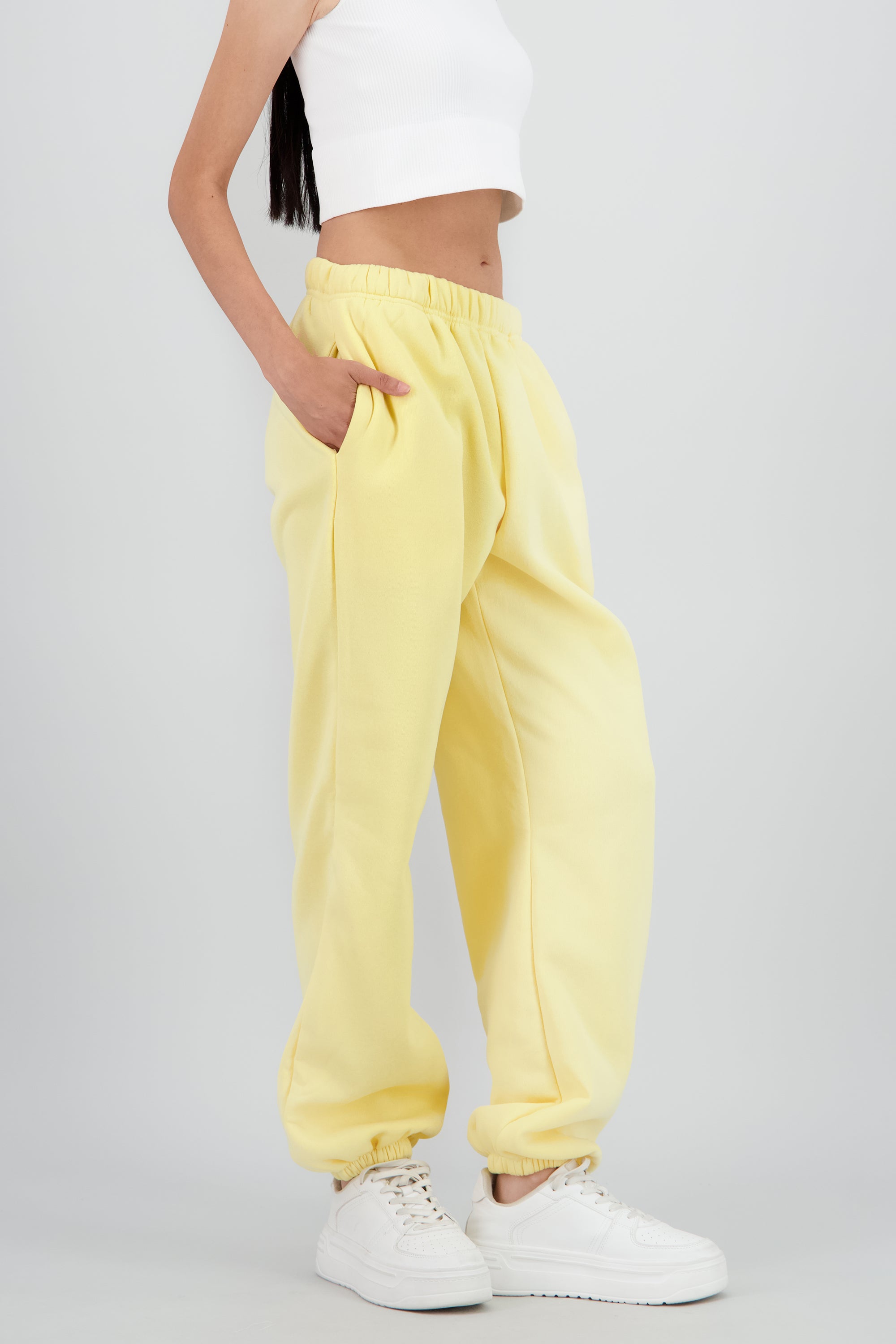 Pants joggers lisos AMARILLO PASTEL
