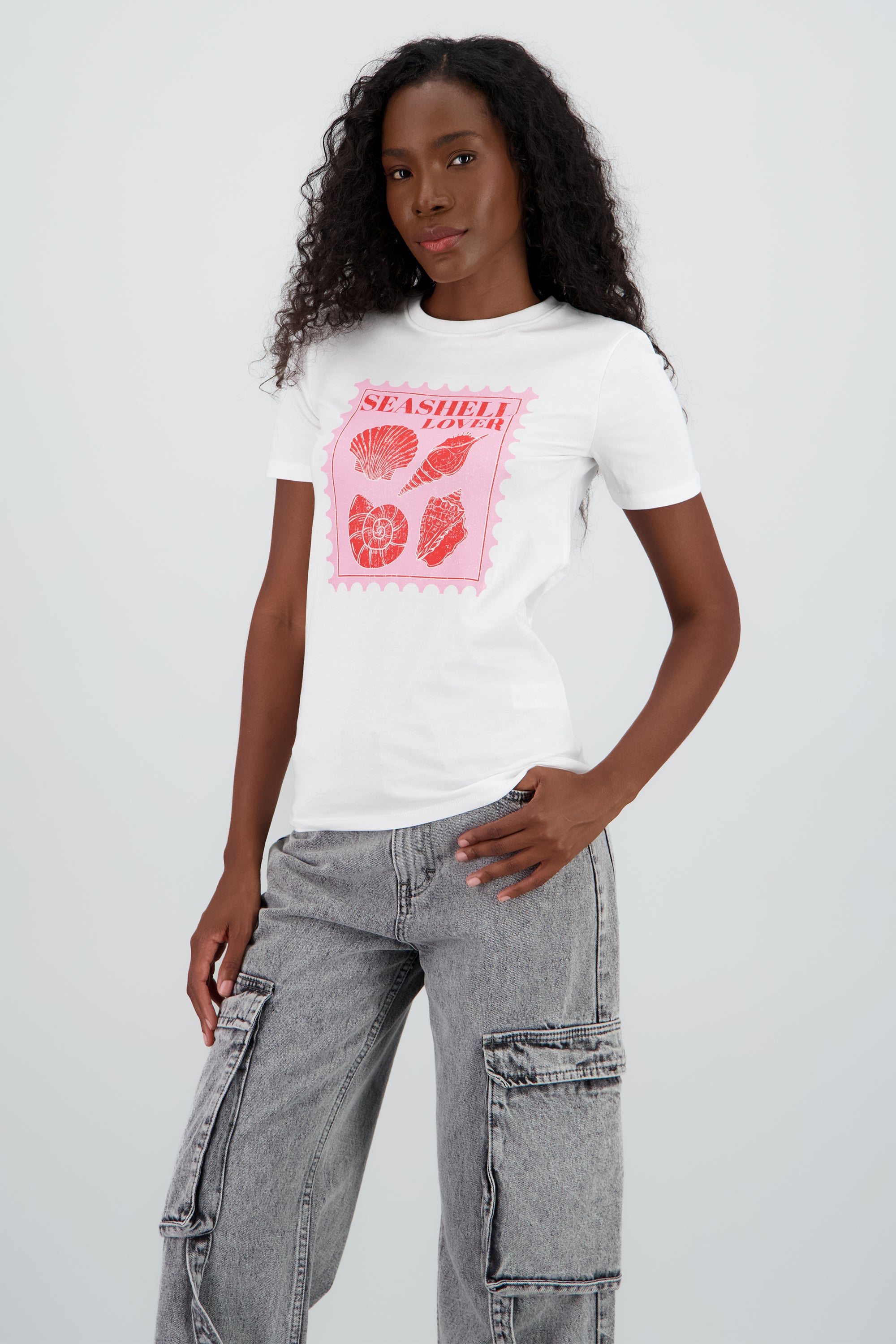 T-Shirt estampado seashell BLANCO