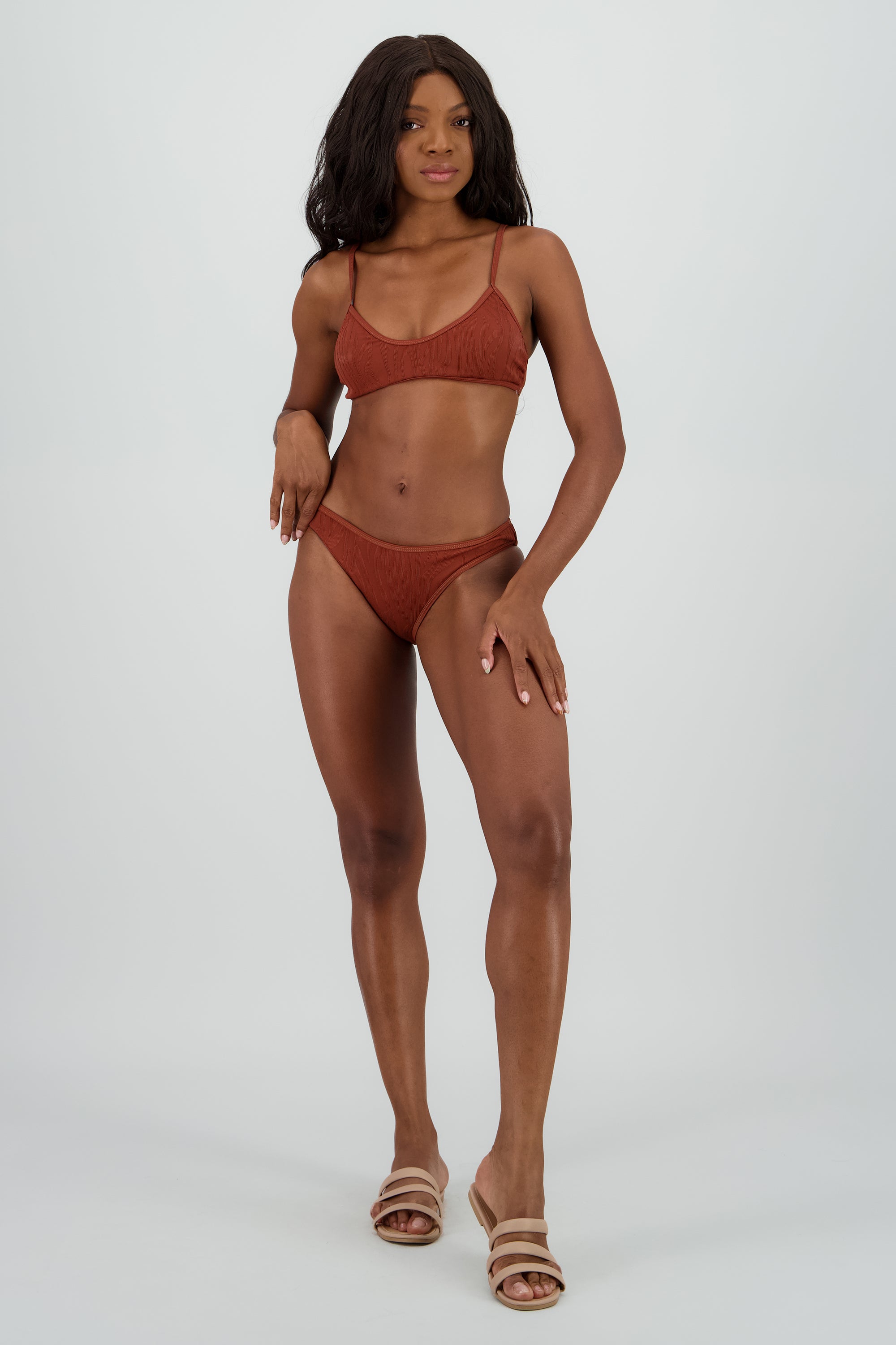 Bikini textura zebra CHOCOLATE