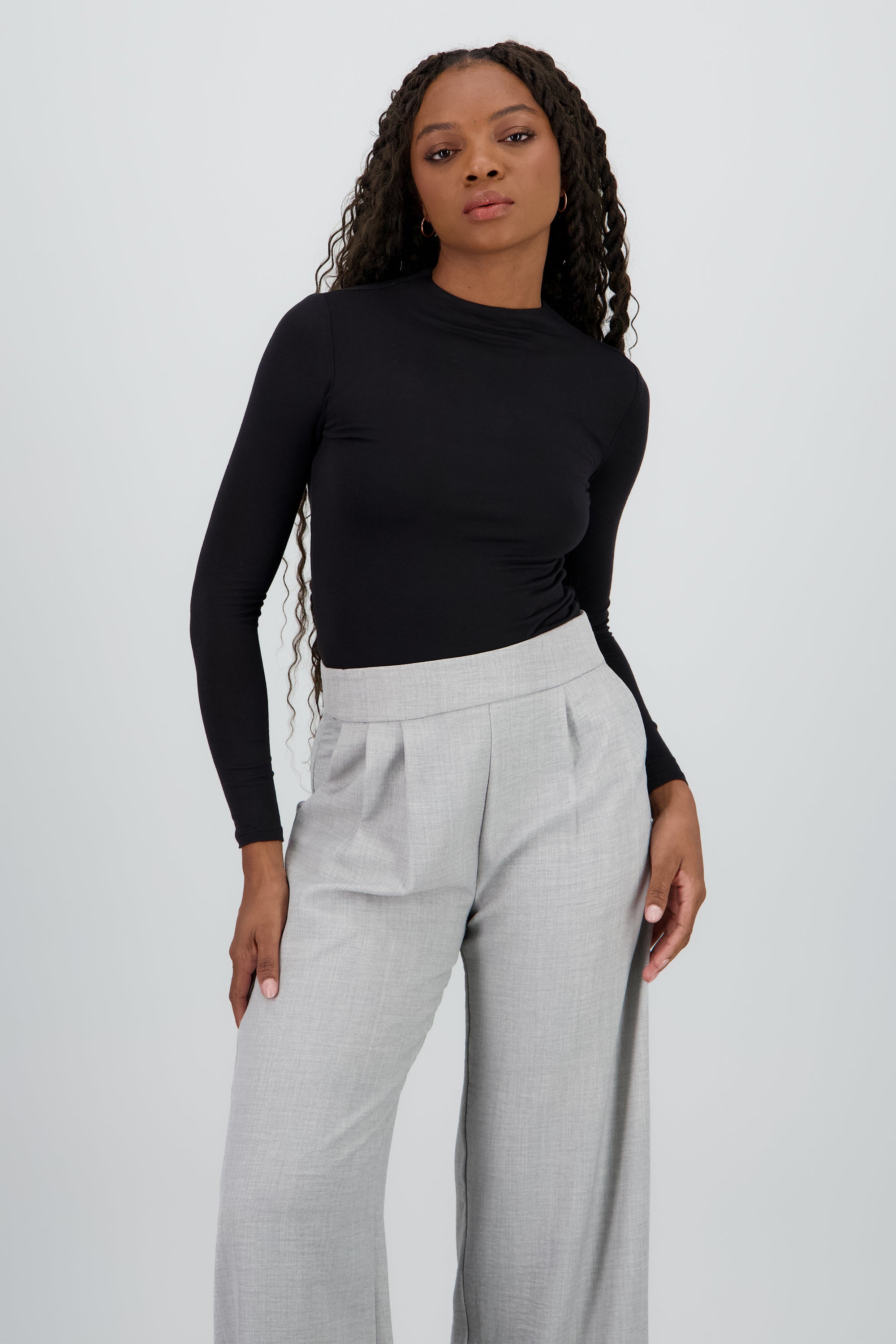 Bodysuit manga larga NEGRO
