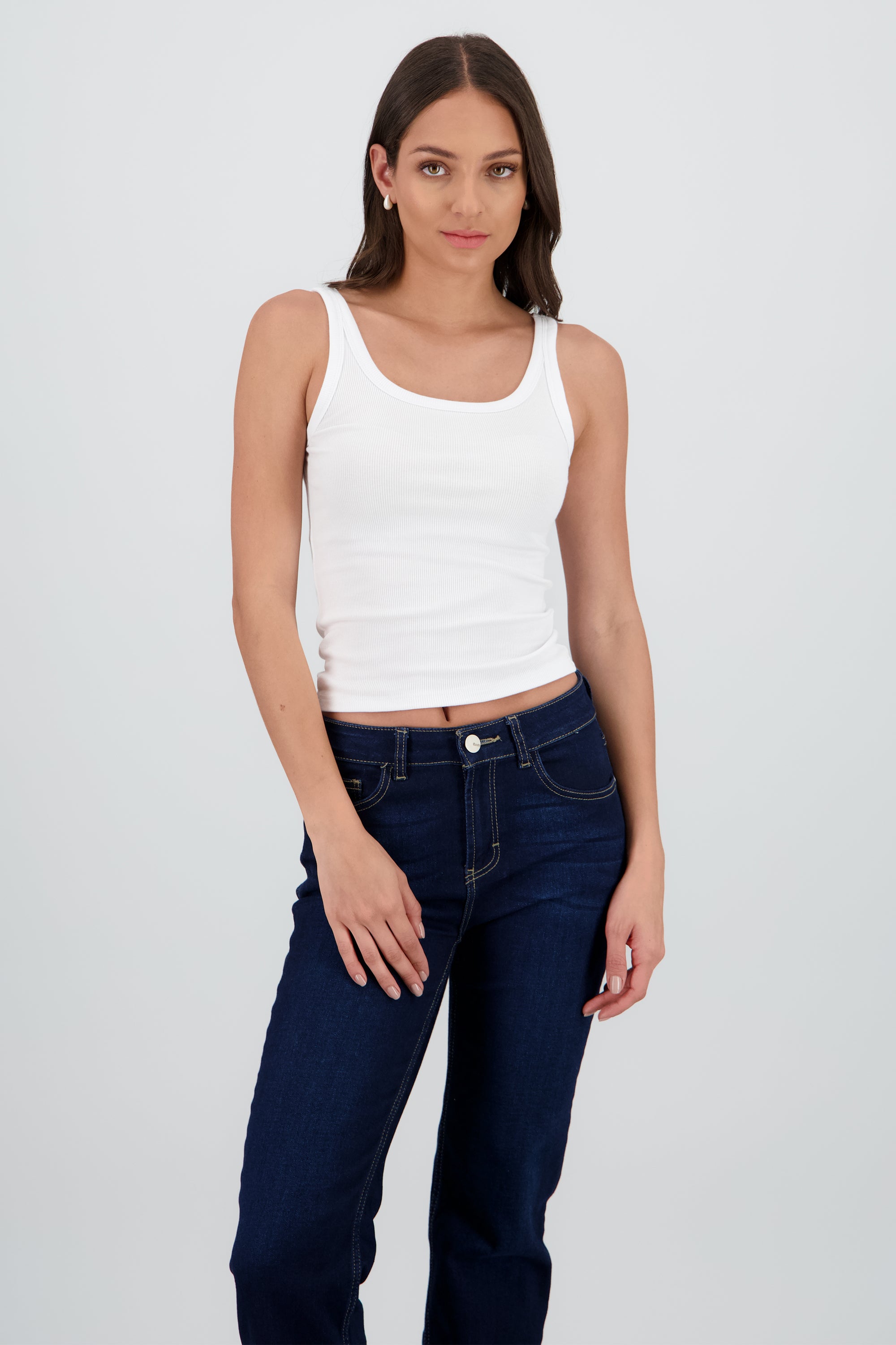 Top tirantes rib BLANCO