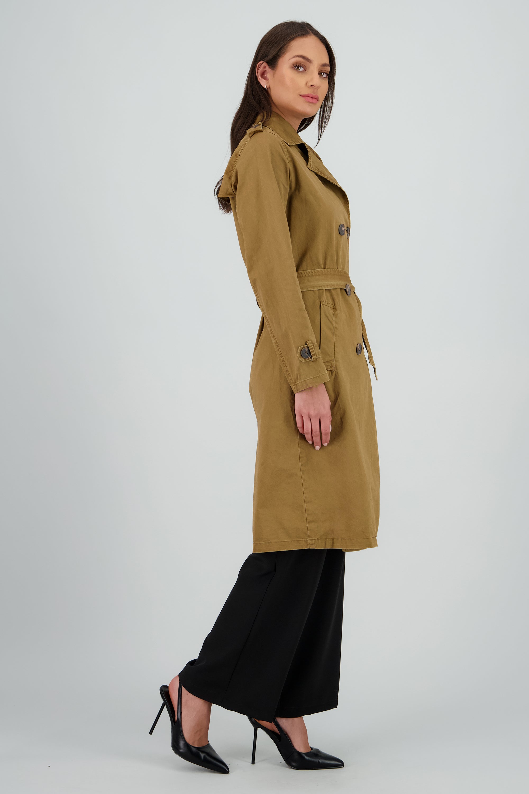 Gabardina maxi KHAKI