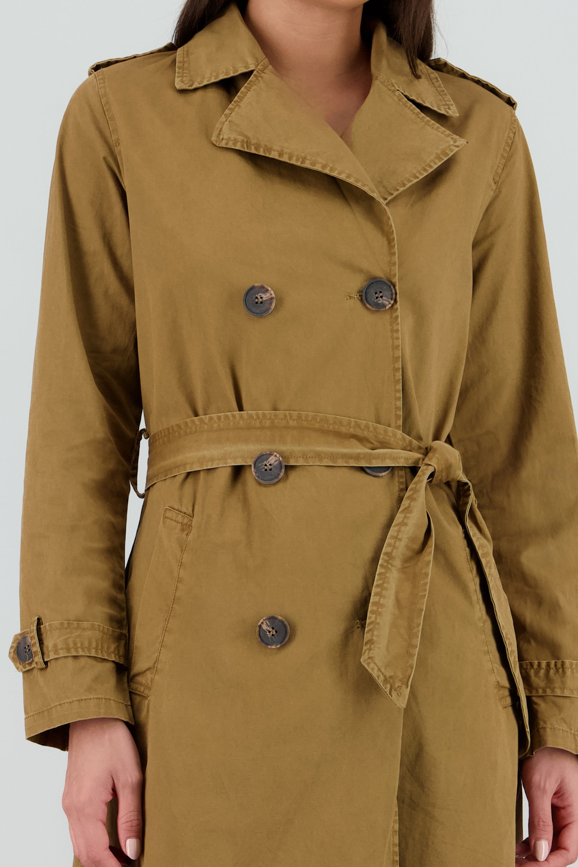 Gabardina maxi KHAKI