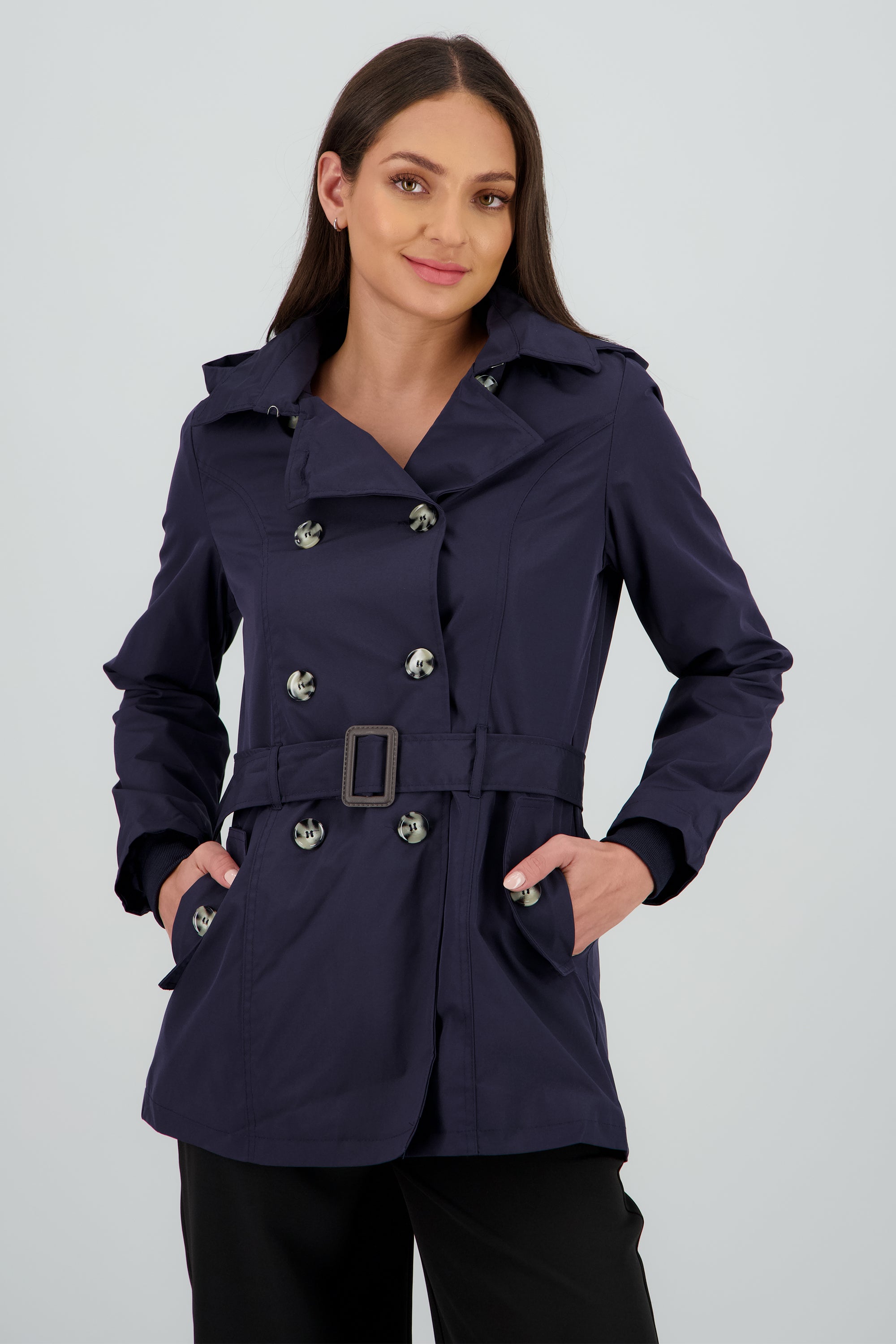 Gabardina con gorro MARINO