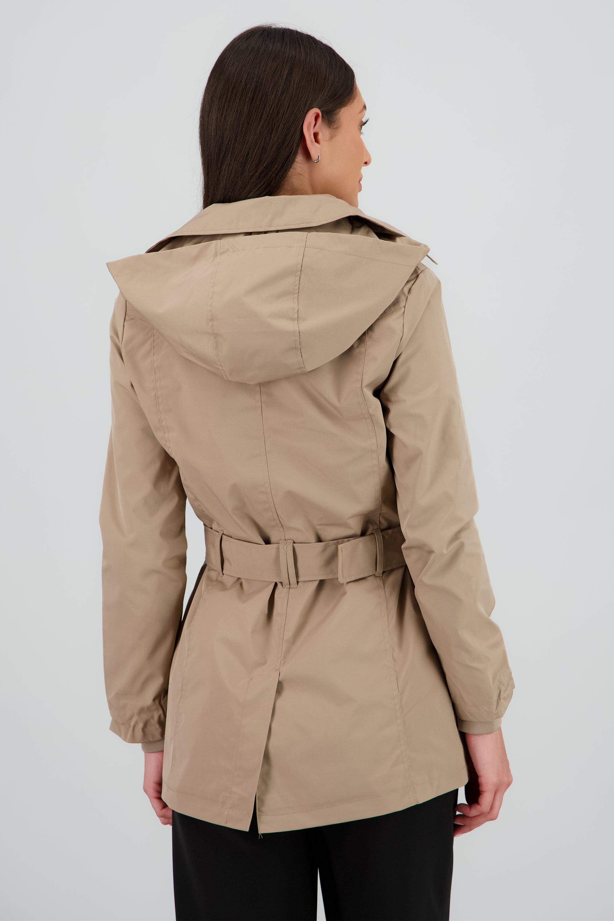 Gabardina con gorro KHAKI