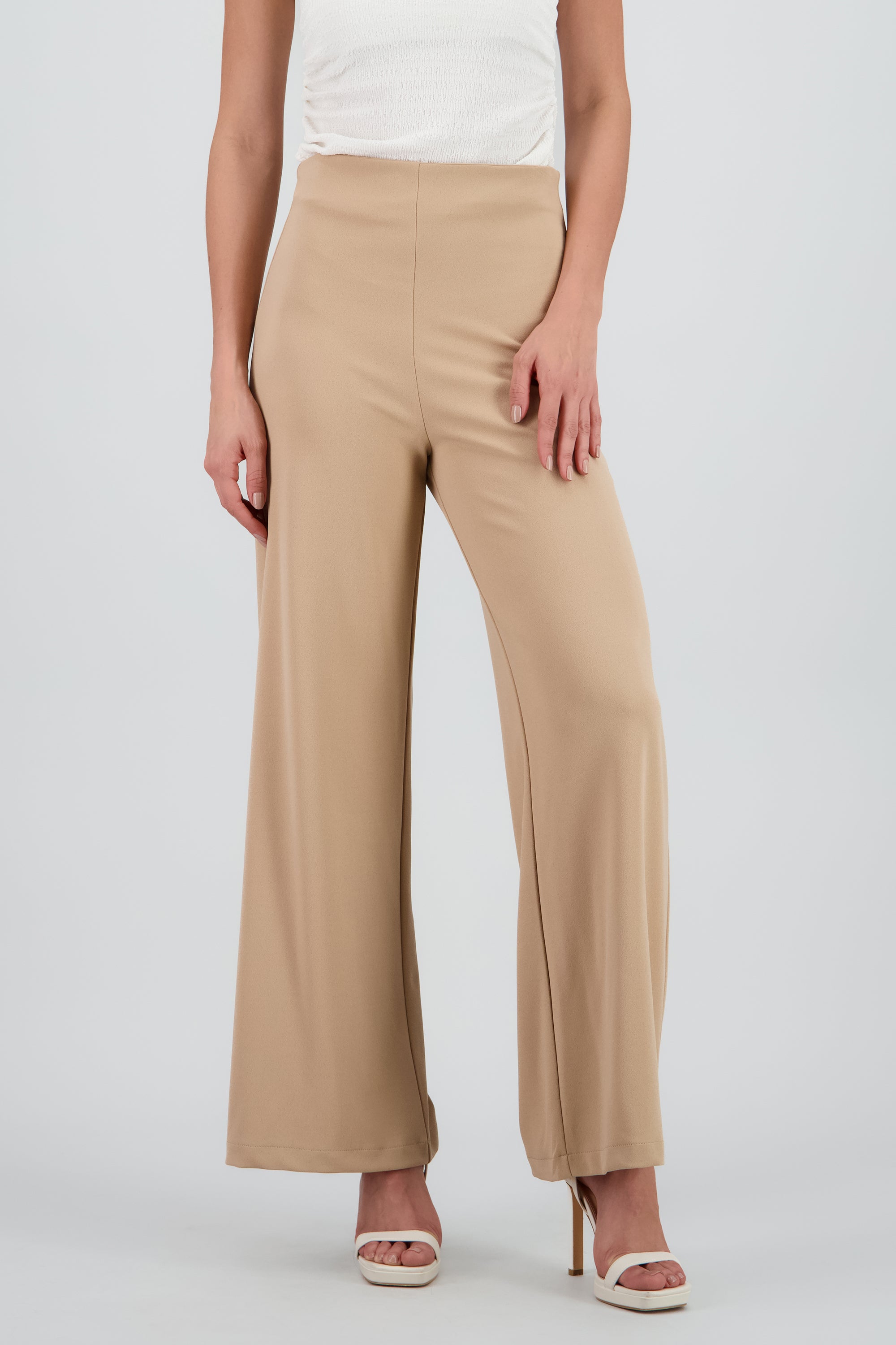 Pantalon wide leg liso KHAKI