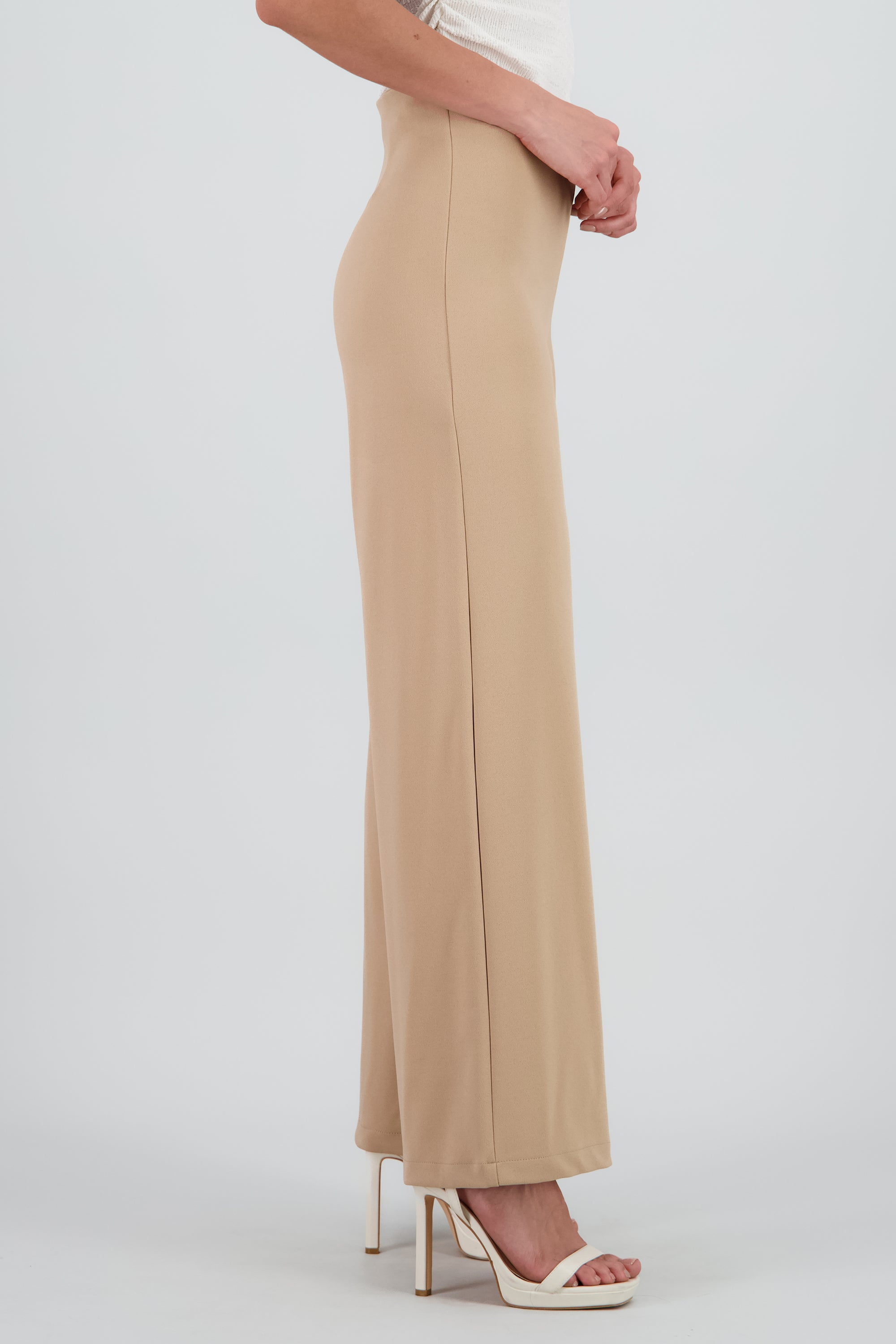 Pantalon wide leg liso KHAKI