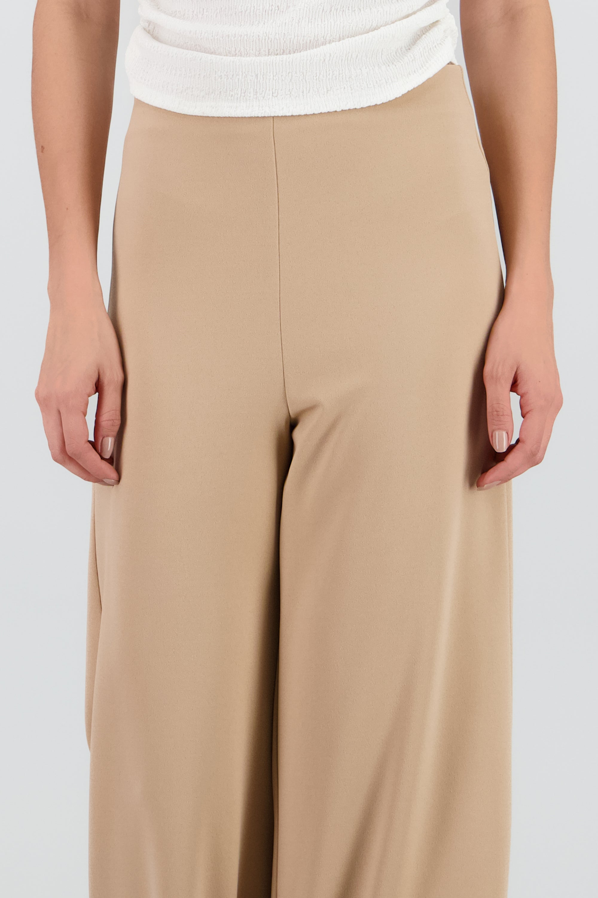 Pantalon wide leg liso KHAKI