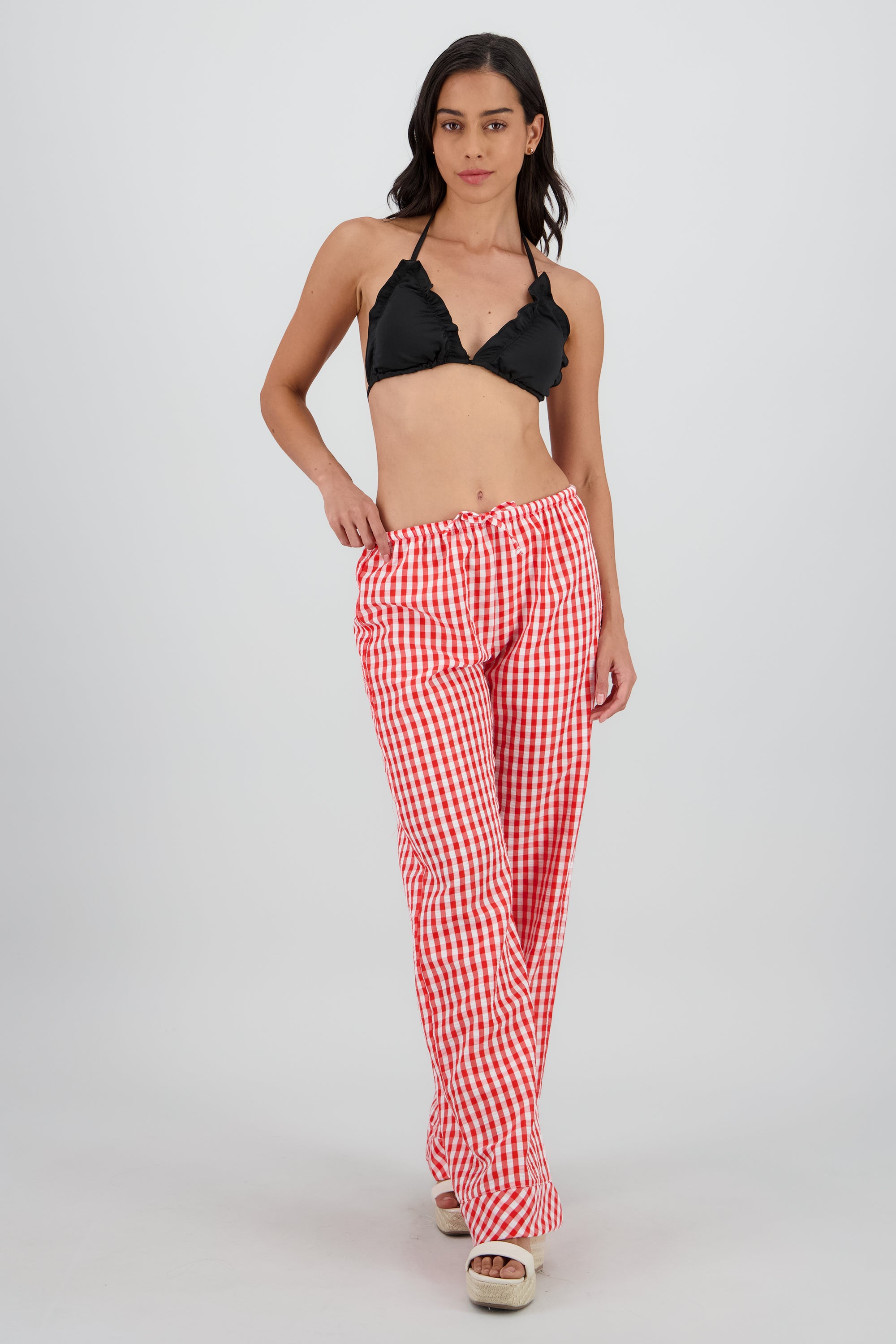 Pantalon con jareta recto ROJO COMBO