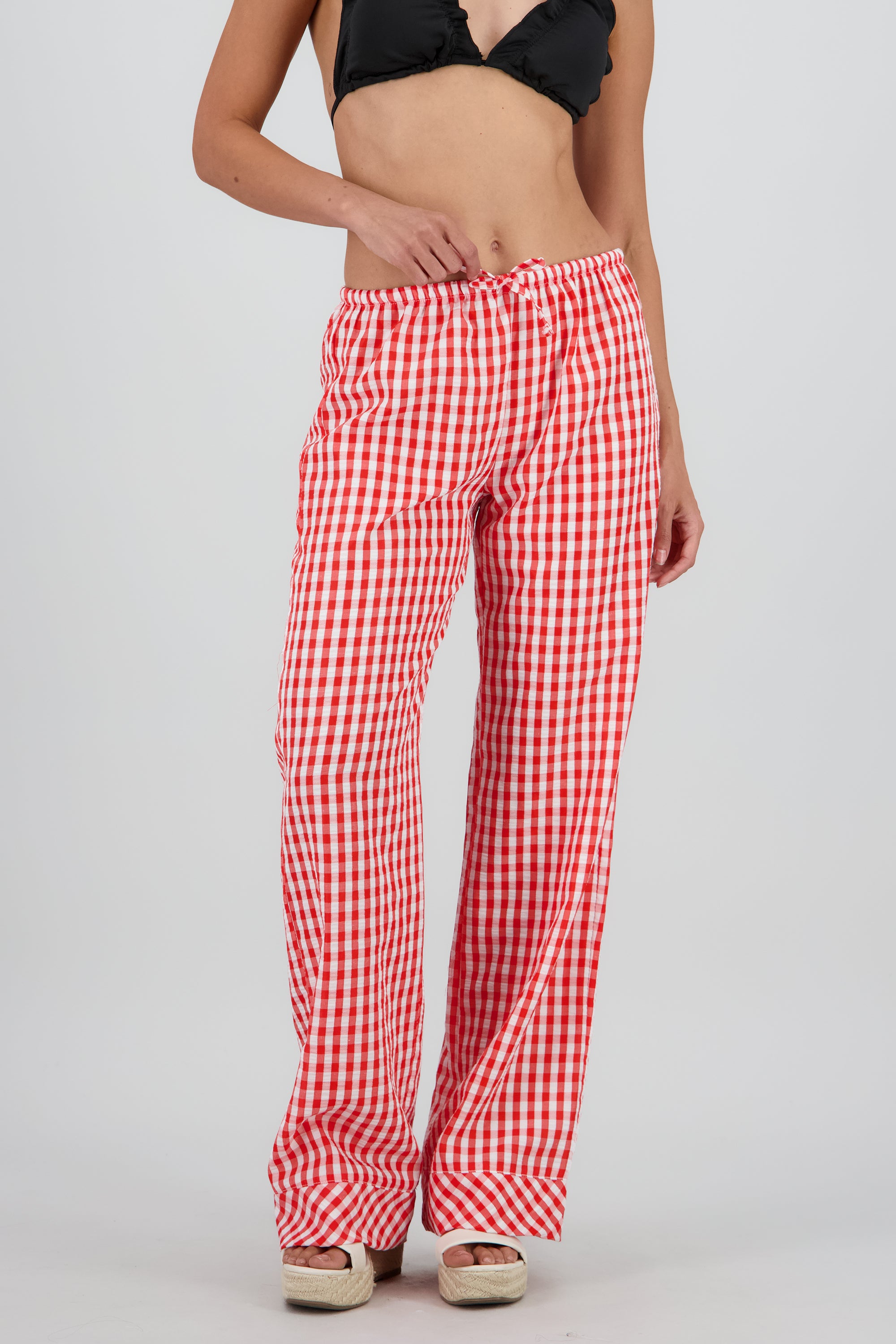 Pantalon con jareta recto ROJO COMBO