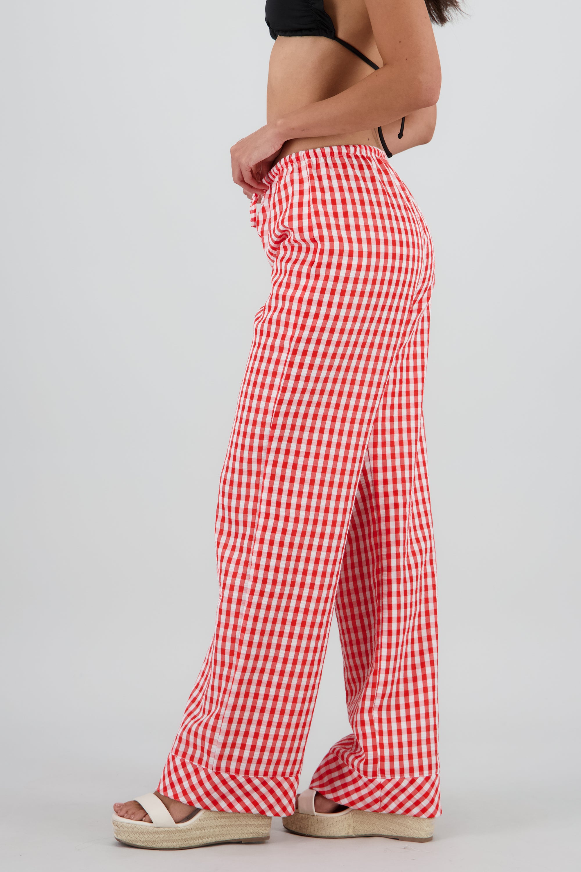Pantalon con jareta recto ROJO COMBO