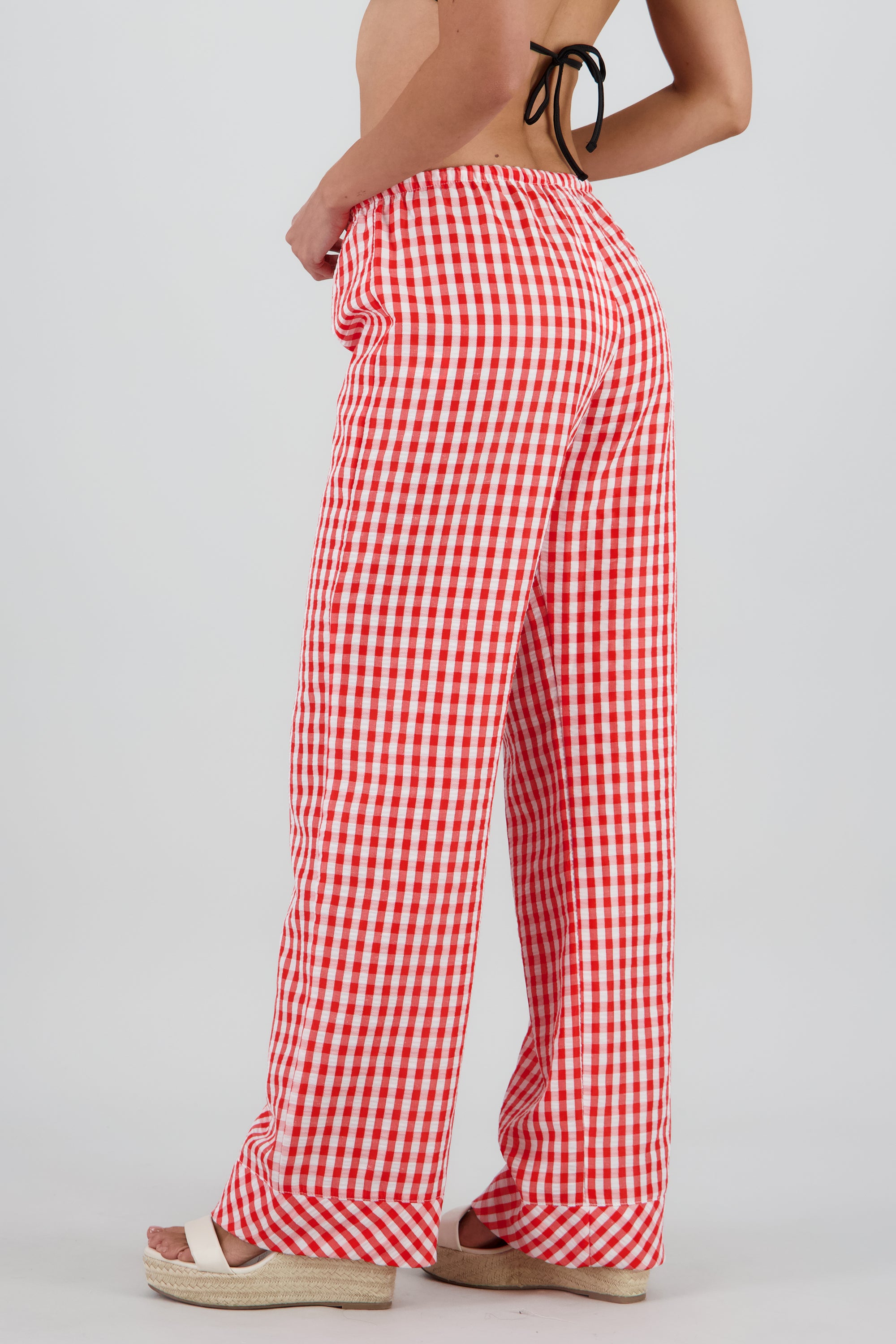 Pantalon con jareta recto ROJO COMBO