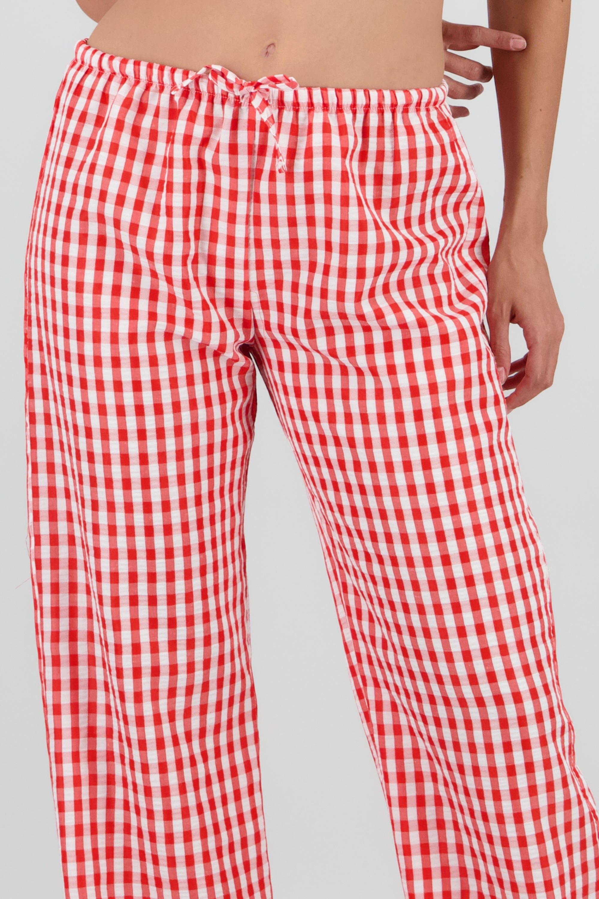 Pantalon con jareta recto ROJO COMBO