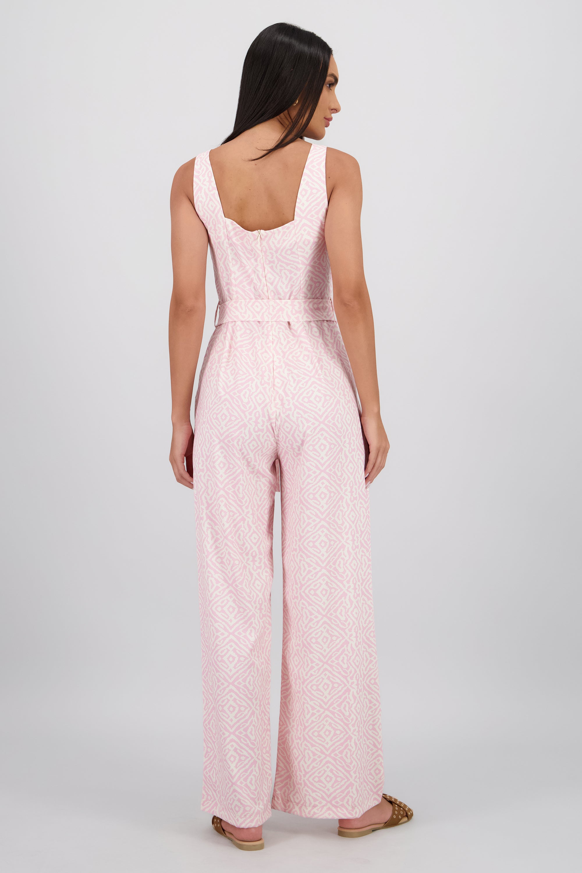 Jumpsuit tirantes gruesos escote cuadrado ROSA COMBO