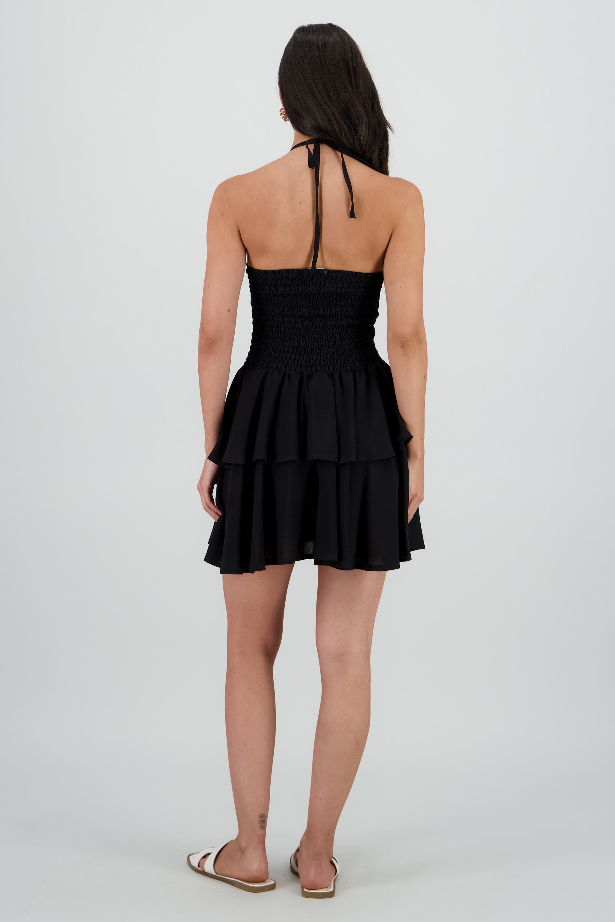 Vestido mini cutout olanes NEGRO