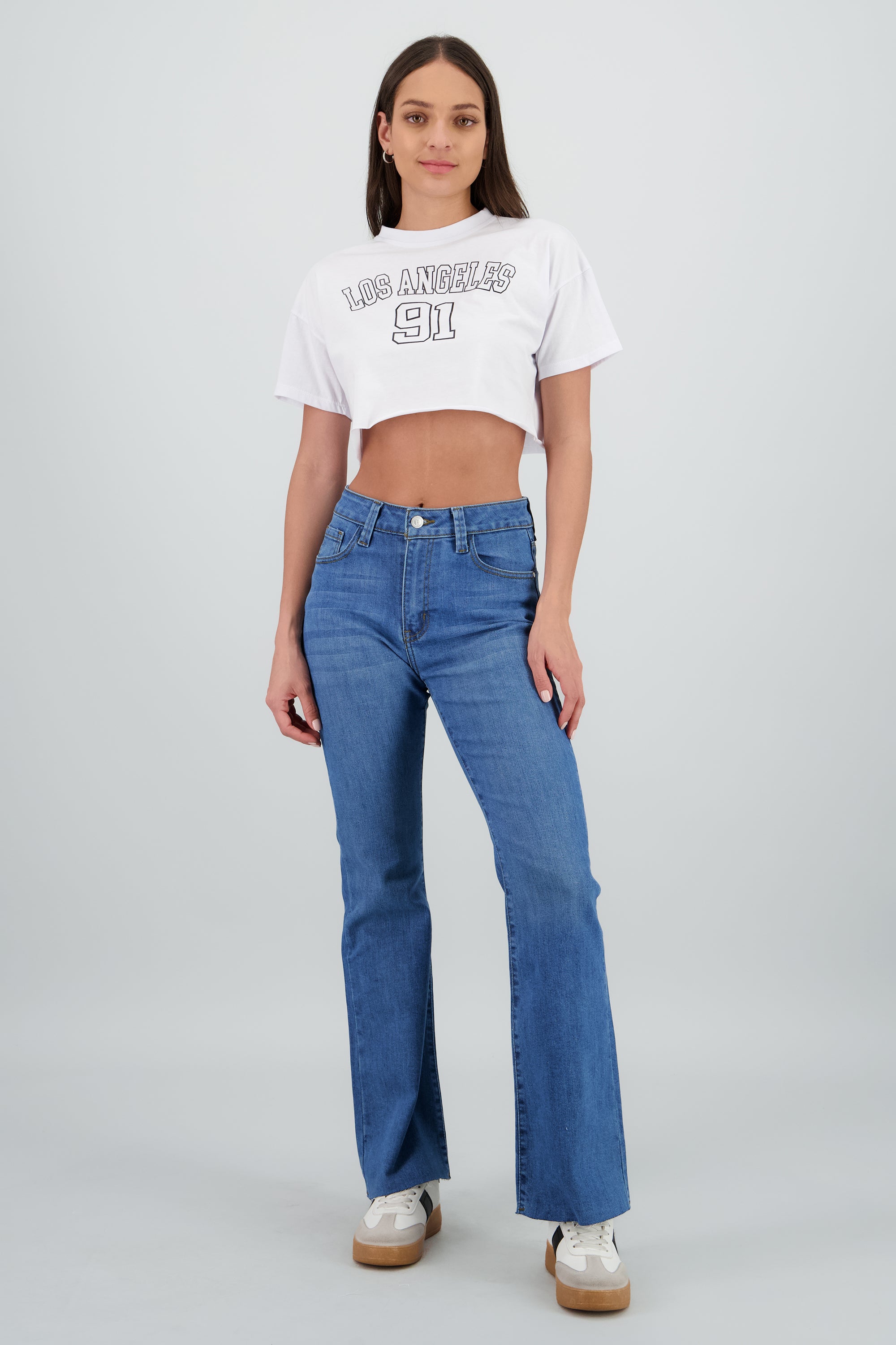 Jeans flare al corte MEDIUM WASH