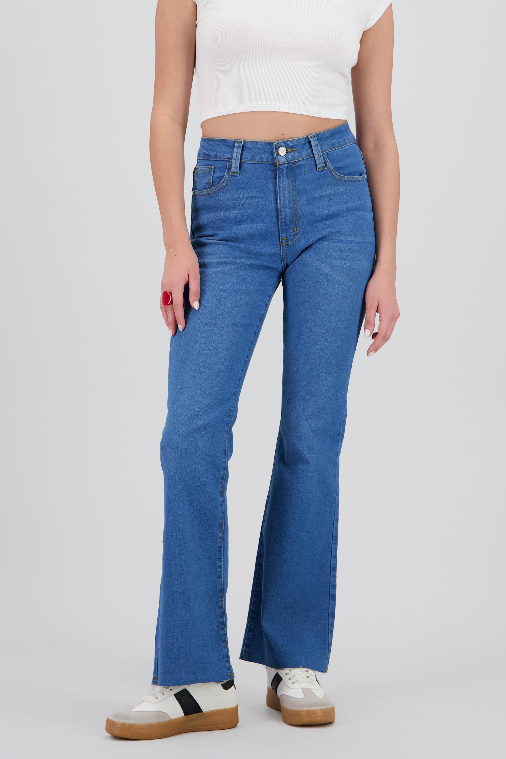 Jeans flare mid rise MEDIUM WASH