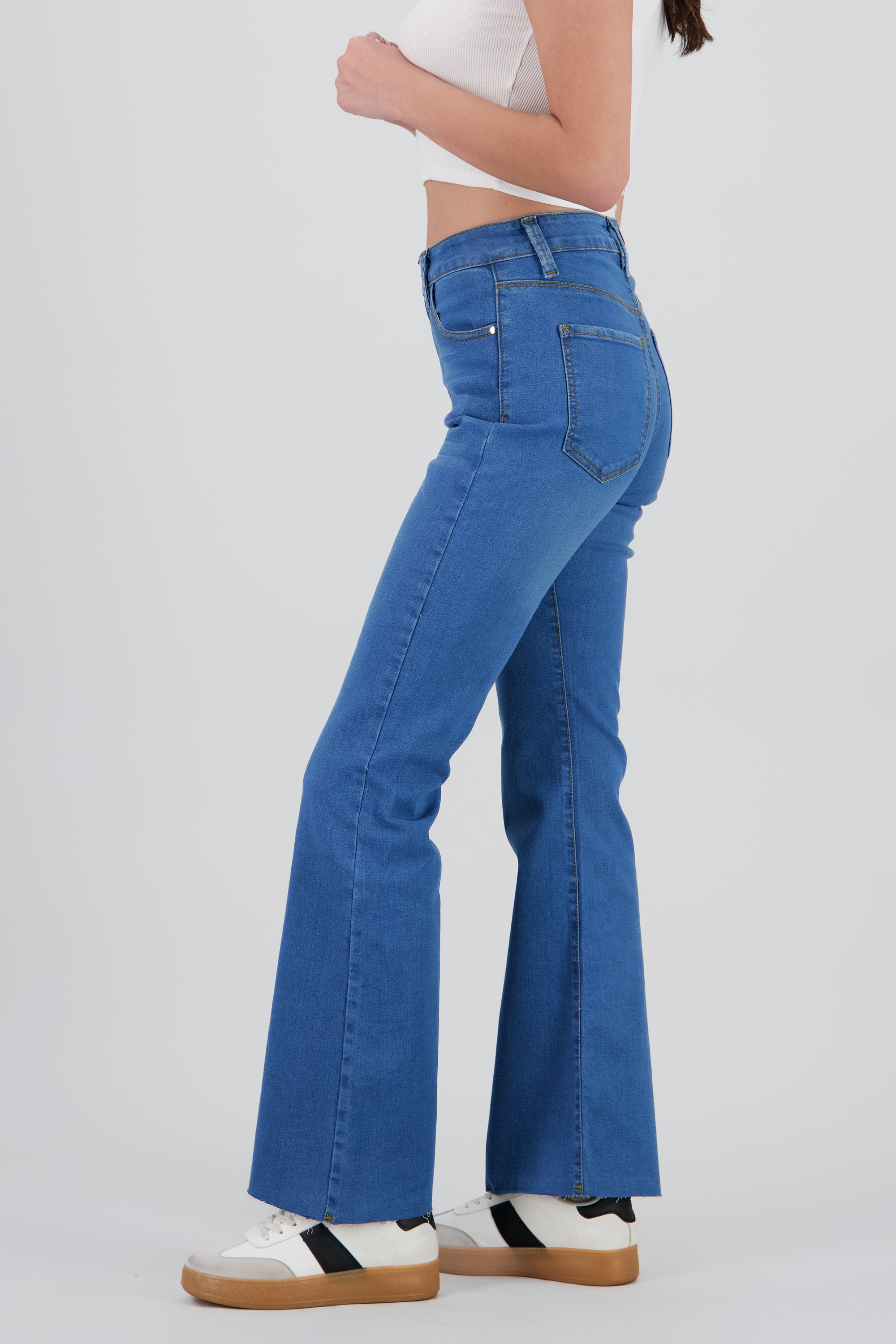Jeans flare mid rise MEDIUM WASH