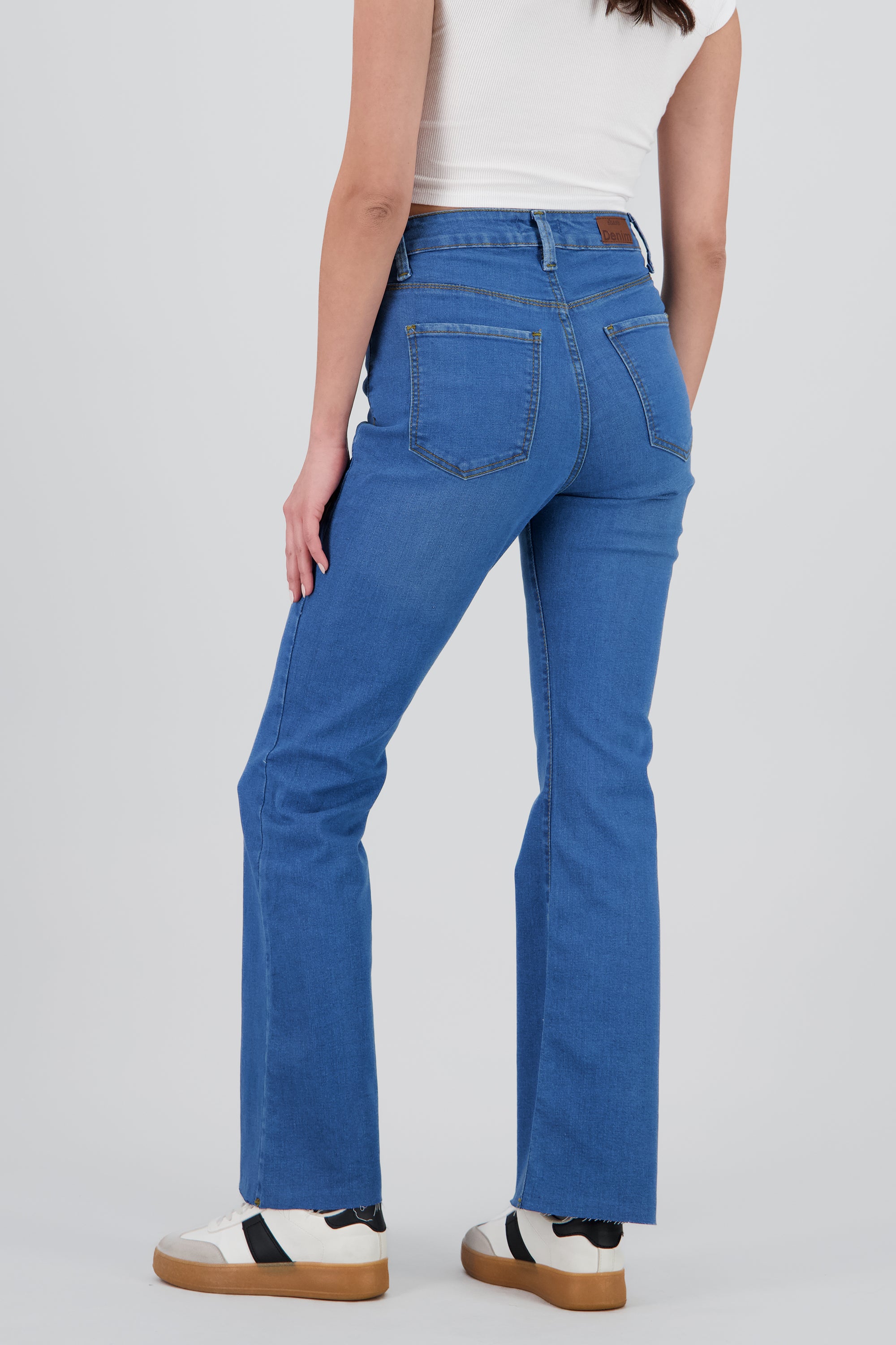 Jeans flare mid rise MEDIUM WASH