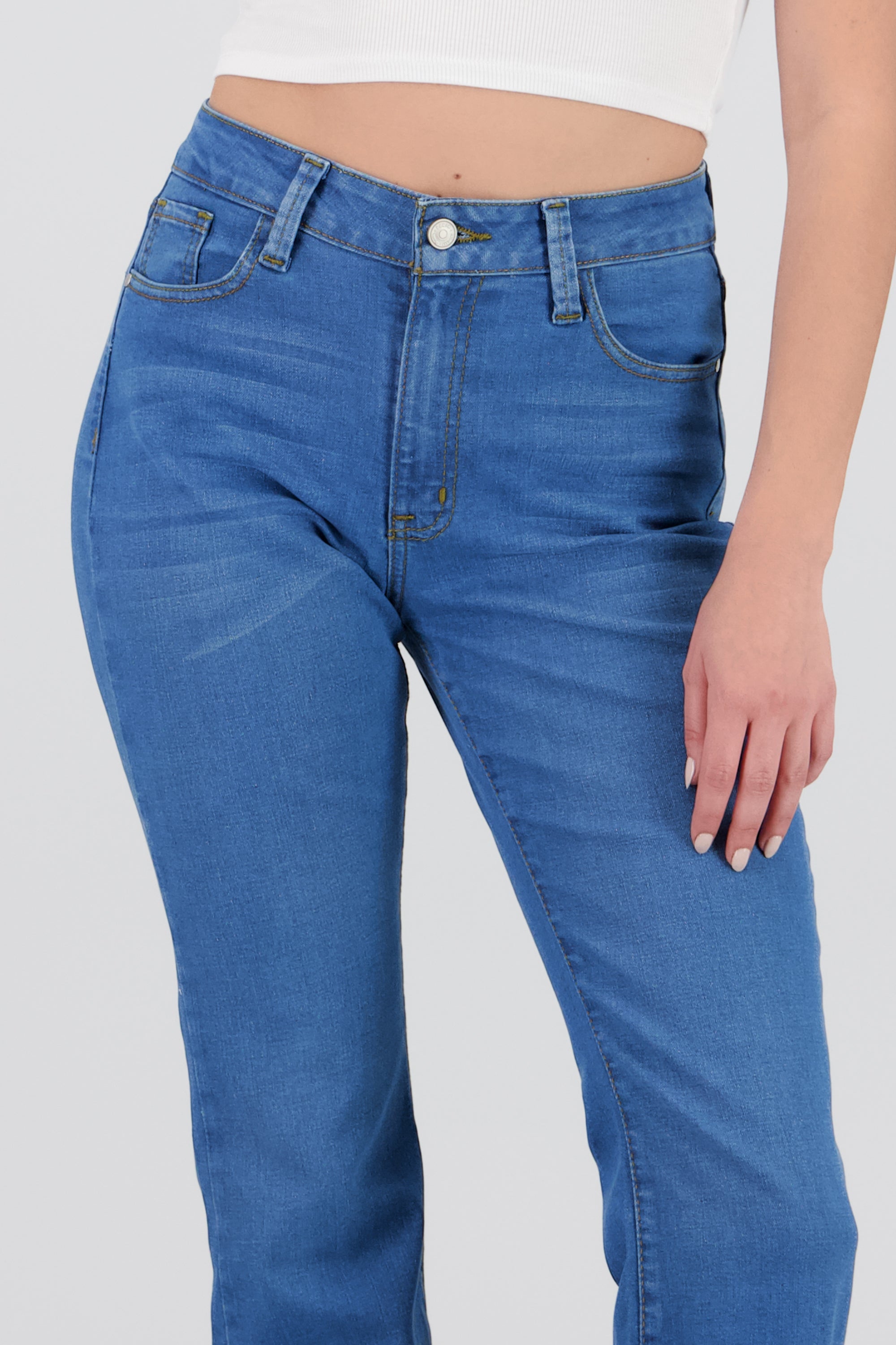 Jeans flare mid rise MEDIUM WASH
