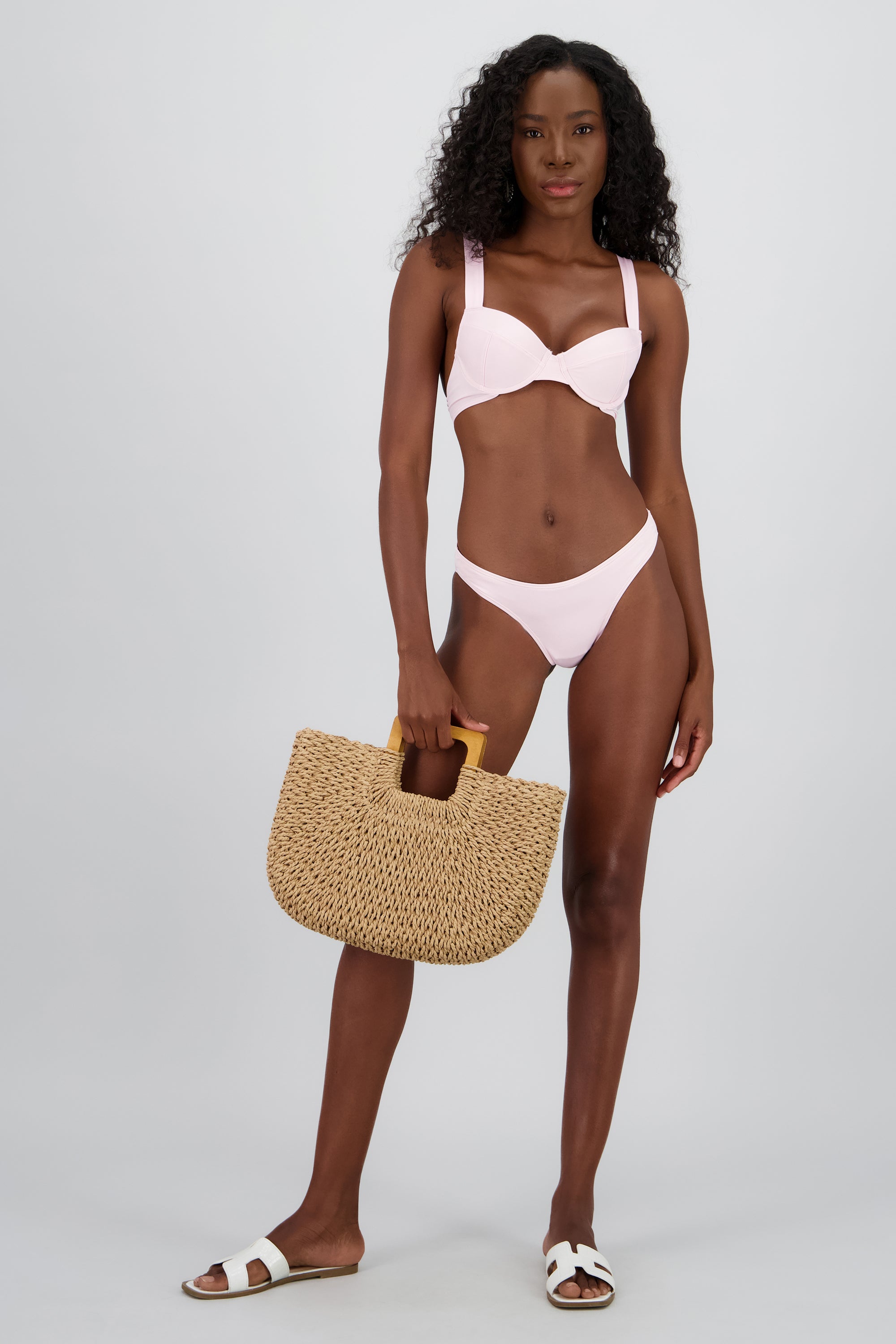 Bikini copas liso ROSA PASTEL