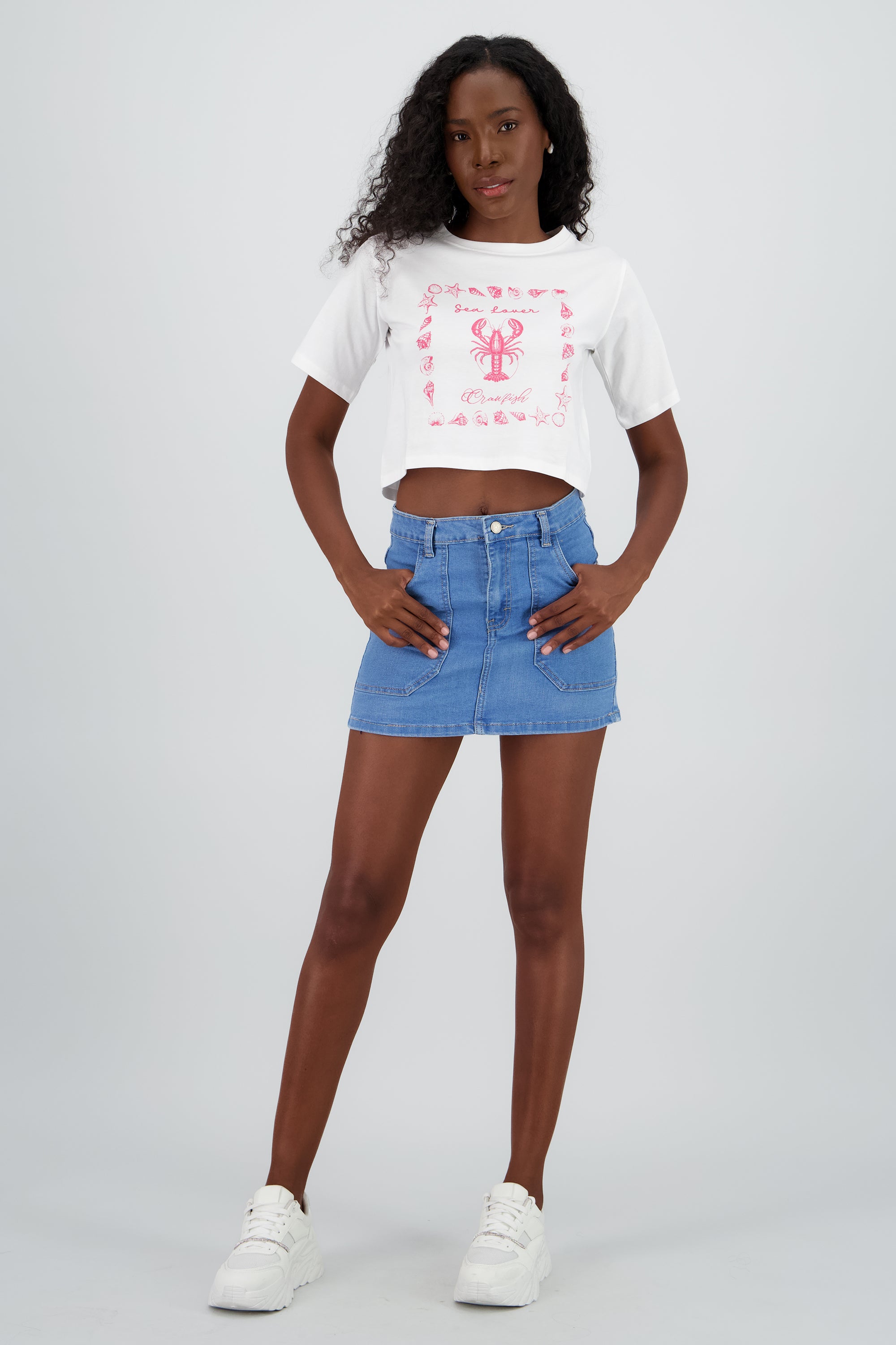 Falda bolsas parche MEDIUM WASH