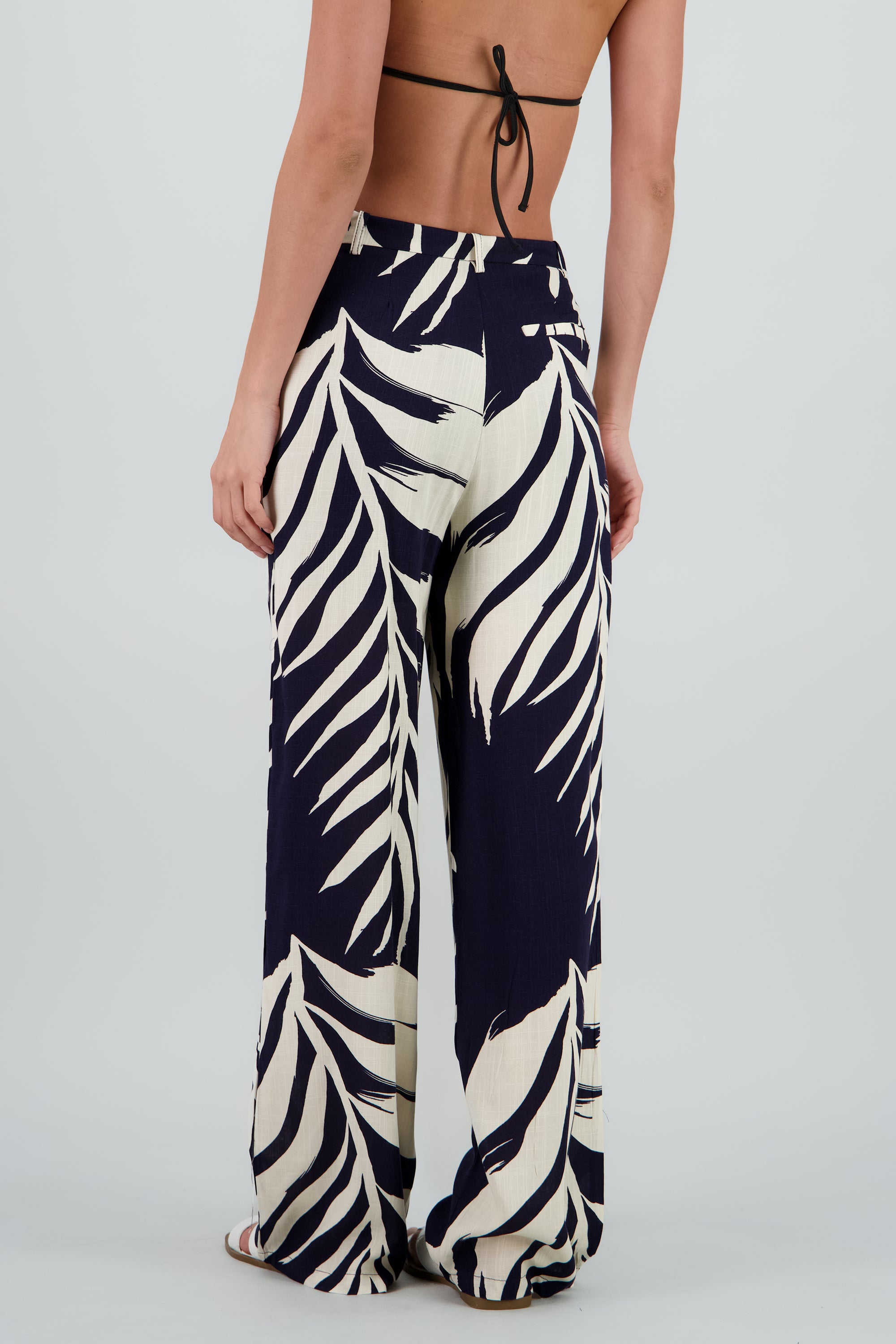Pantalon fluido print palmera MARINO COMBO