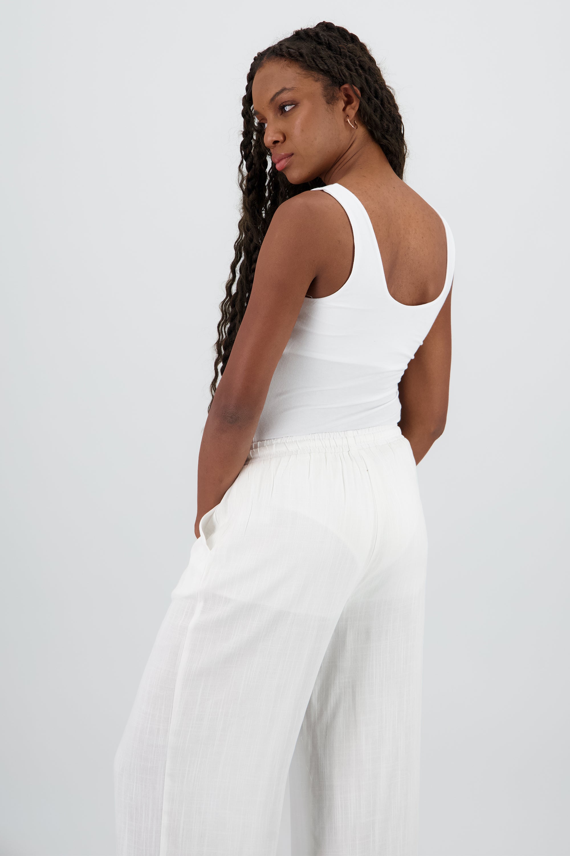 Body liso tirantes escote redondo BLANCO