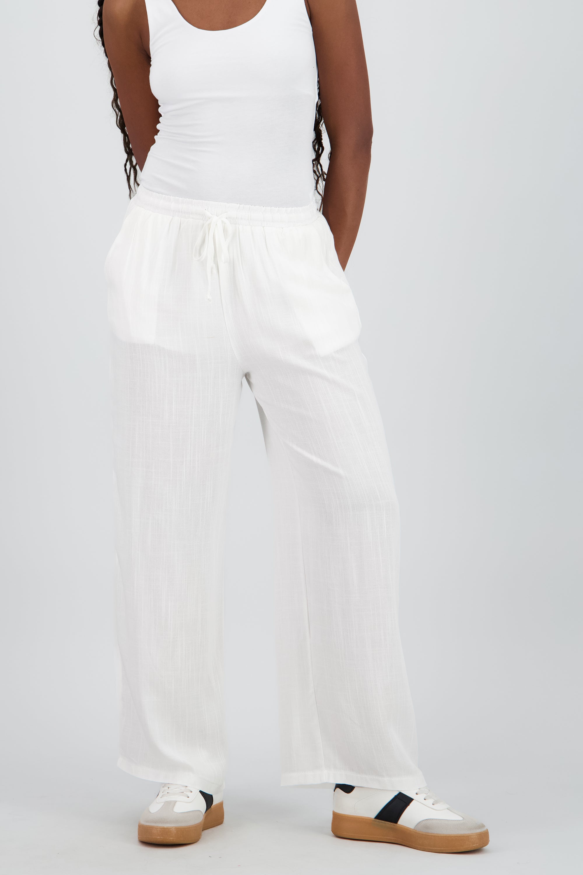 Pantalon fluido amplio BLANCO