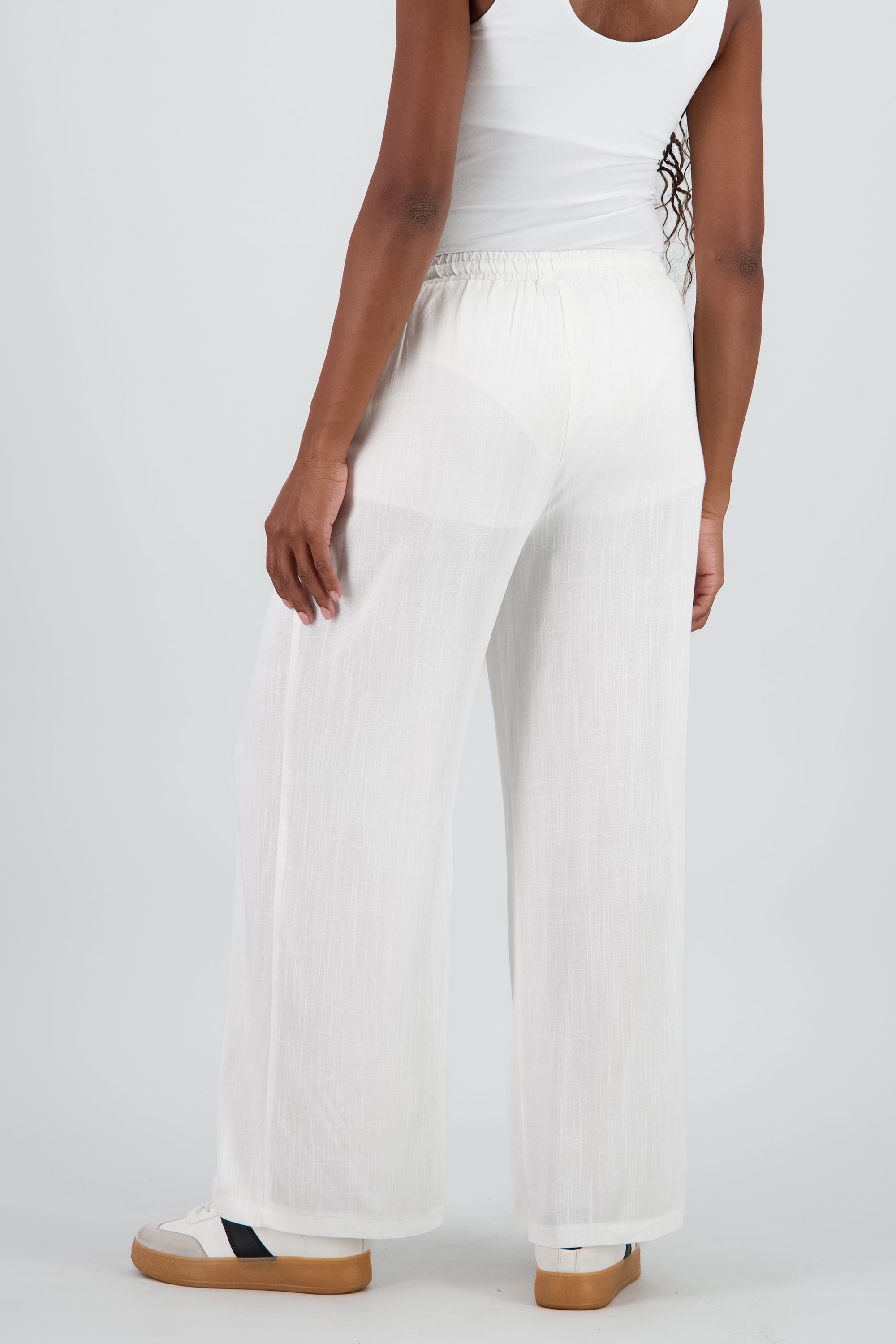 Pantalon fluido amplio BLANCO