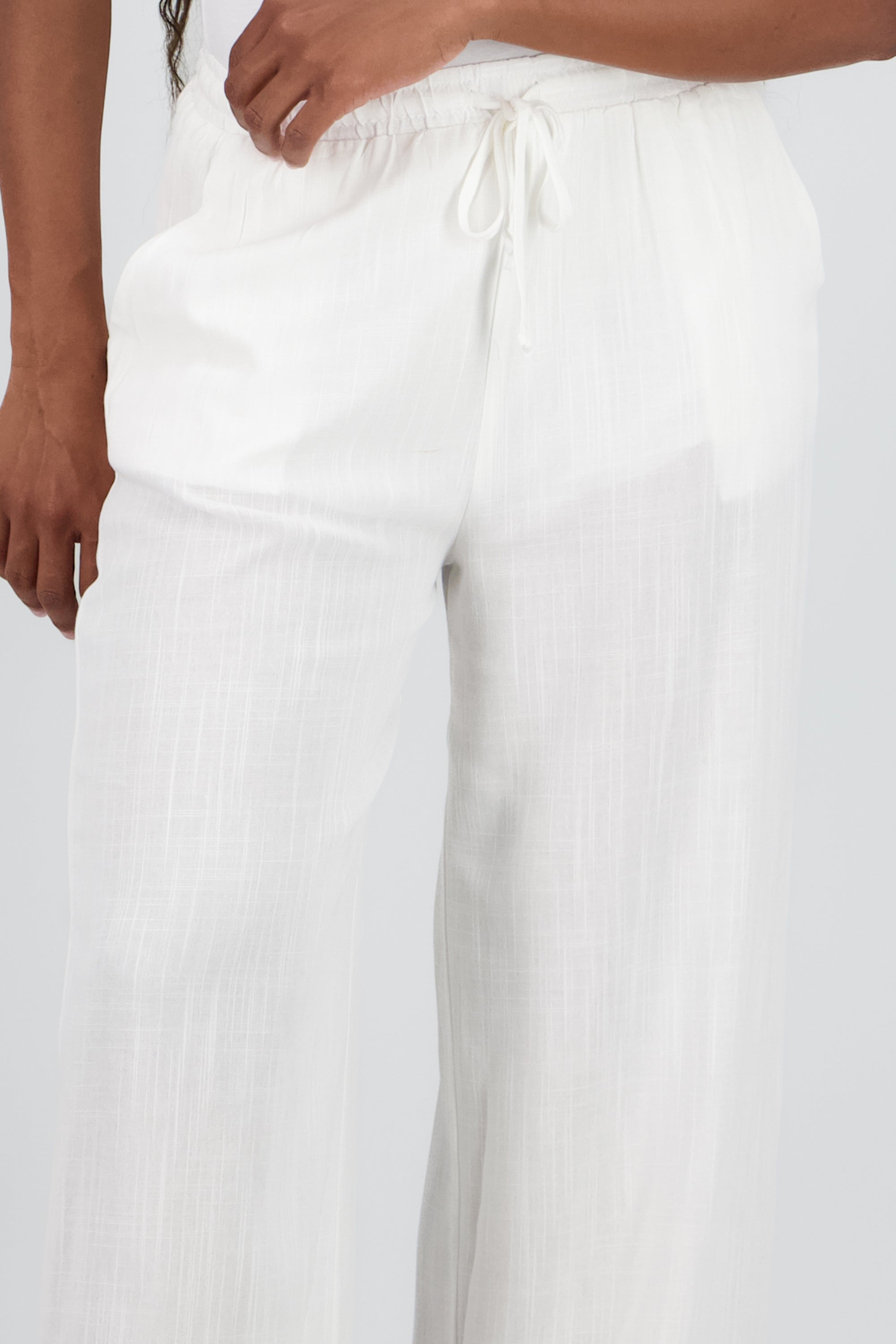 Pantalon fluido amplio BLANCO