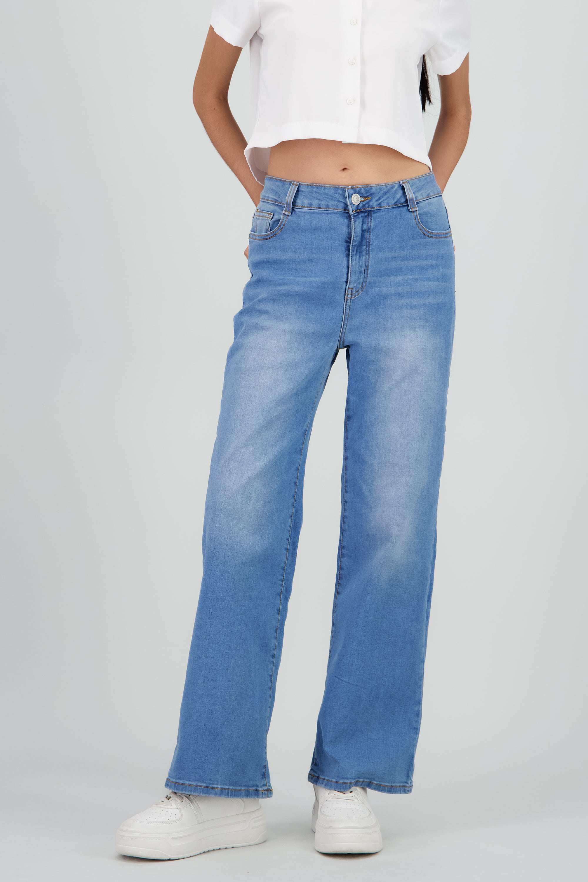 Jeans straight comfort BLEACHED