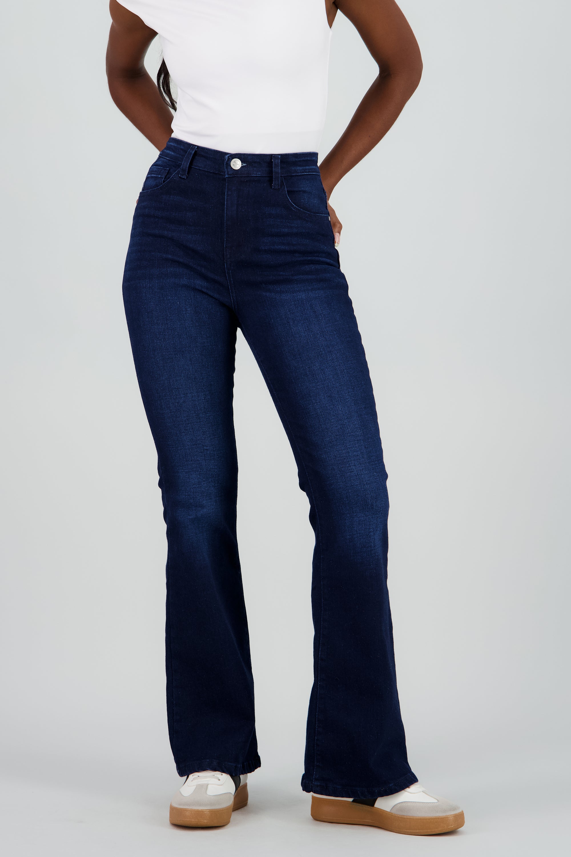 Jeans flare mid rise INDIGO