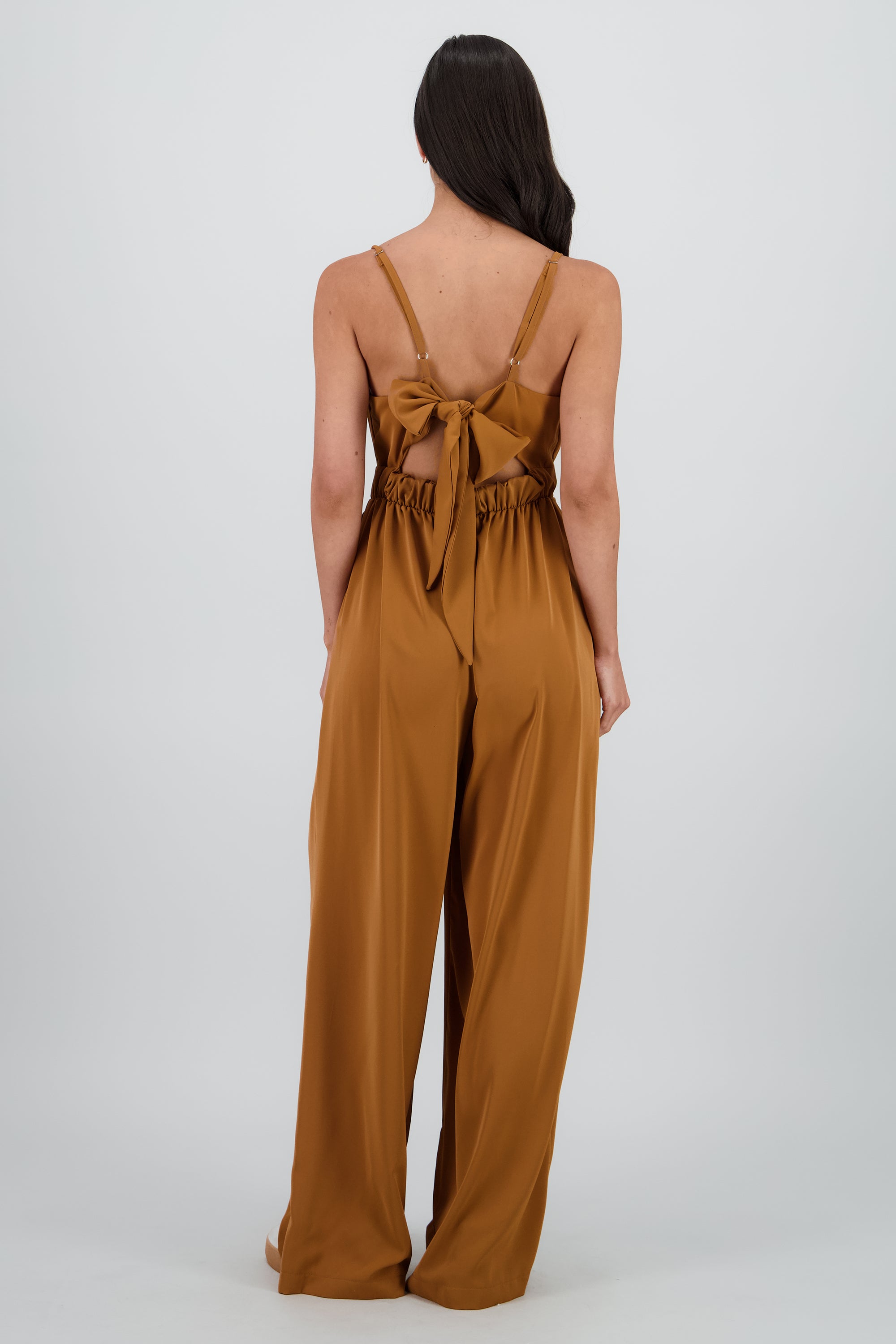 Jumpsuit escote v tirantes LADRILLO