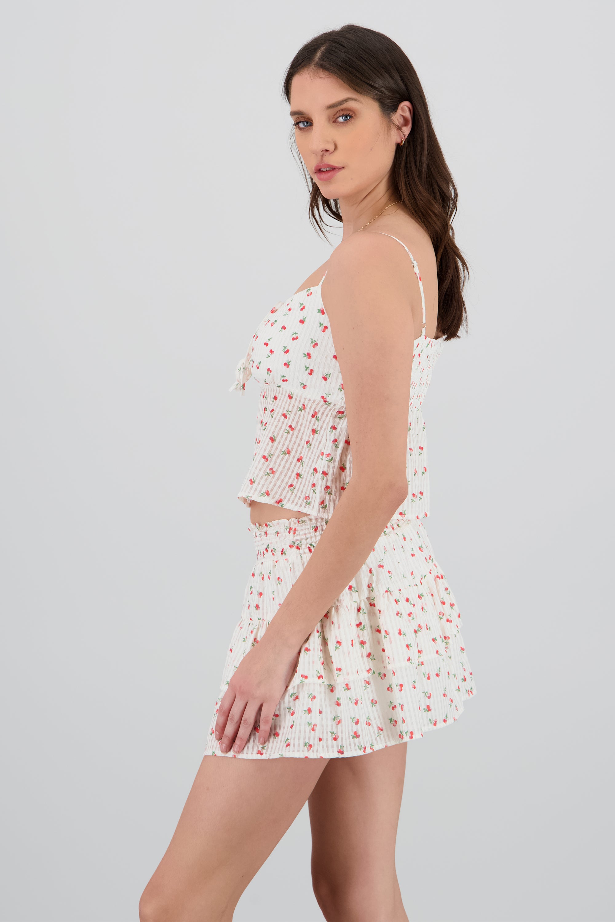 Top de print cereza HUESO COMBO