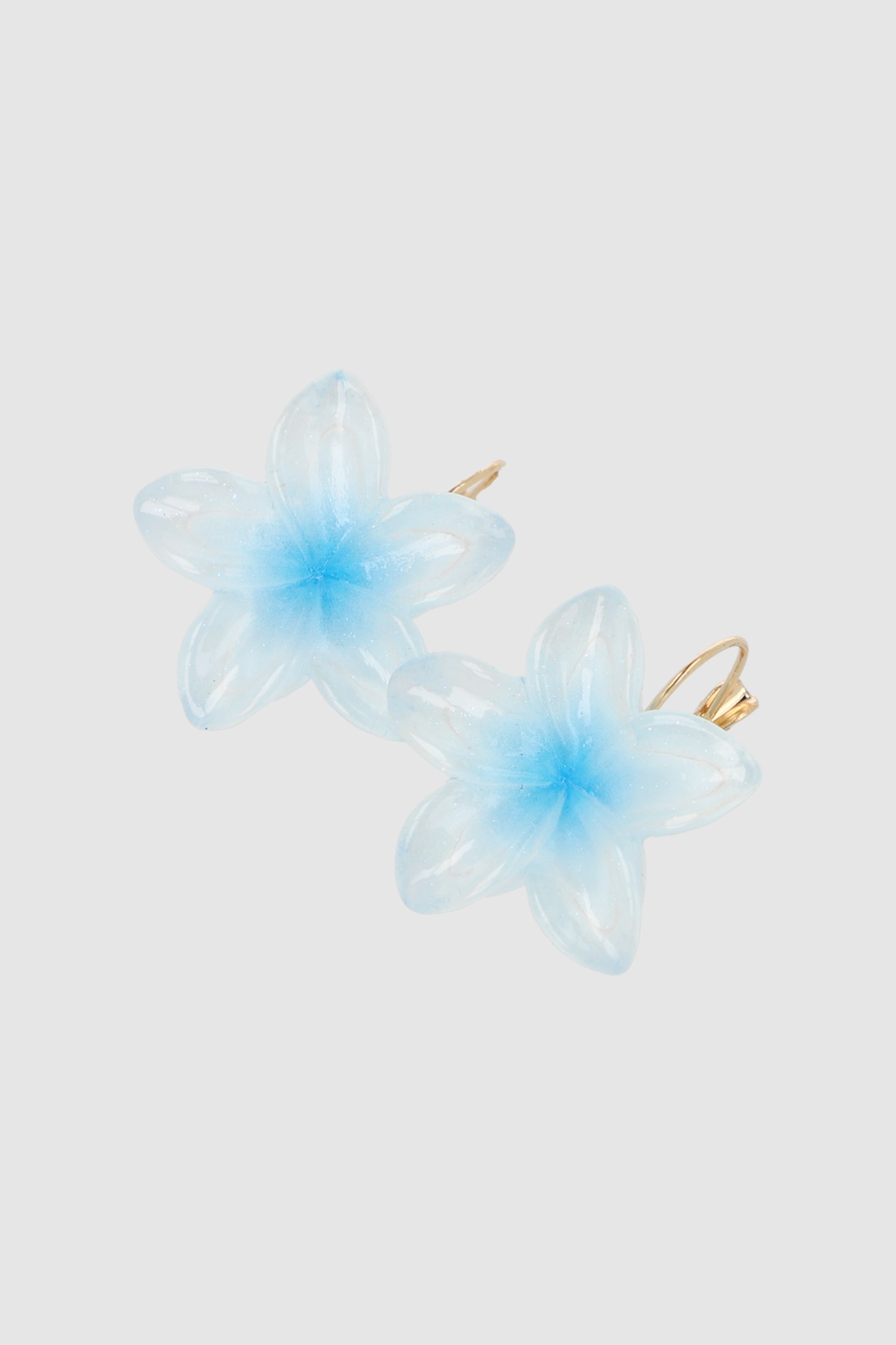 Arracadas flor hawaiana AZUL