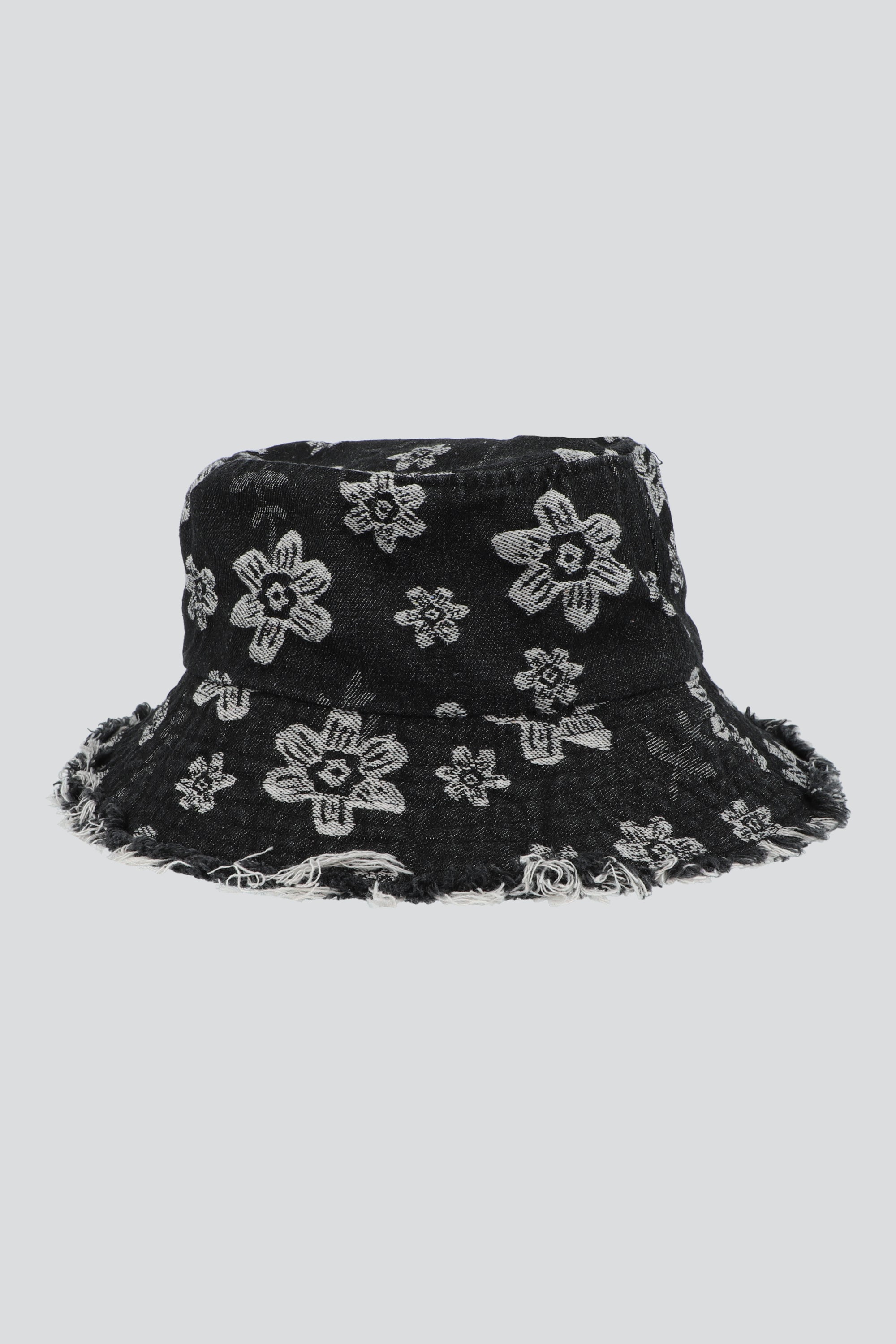 Sombrero bucket flores NEGRO