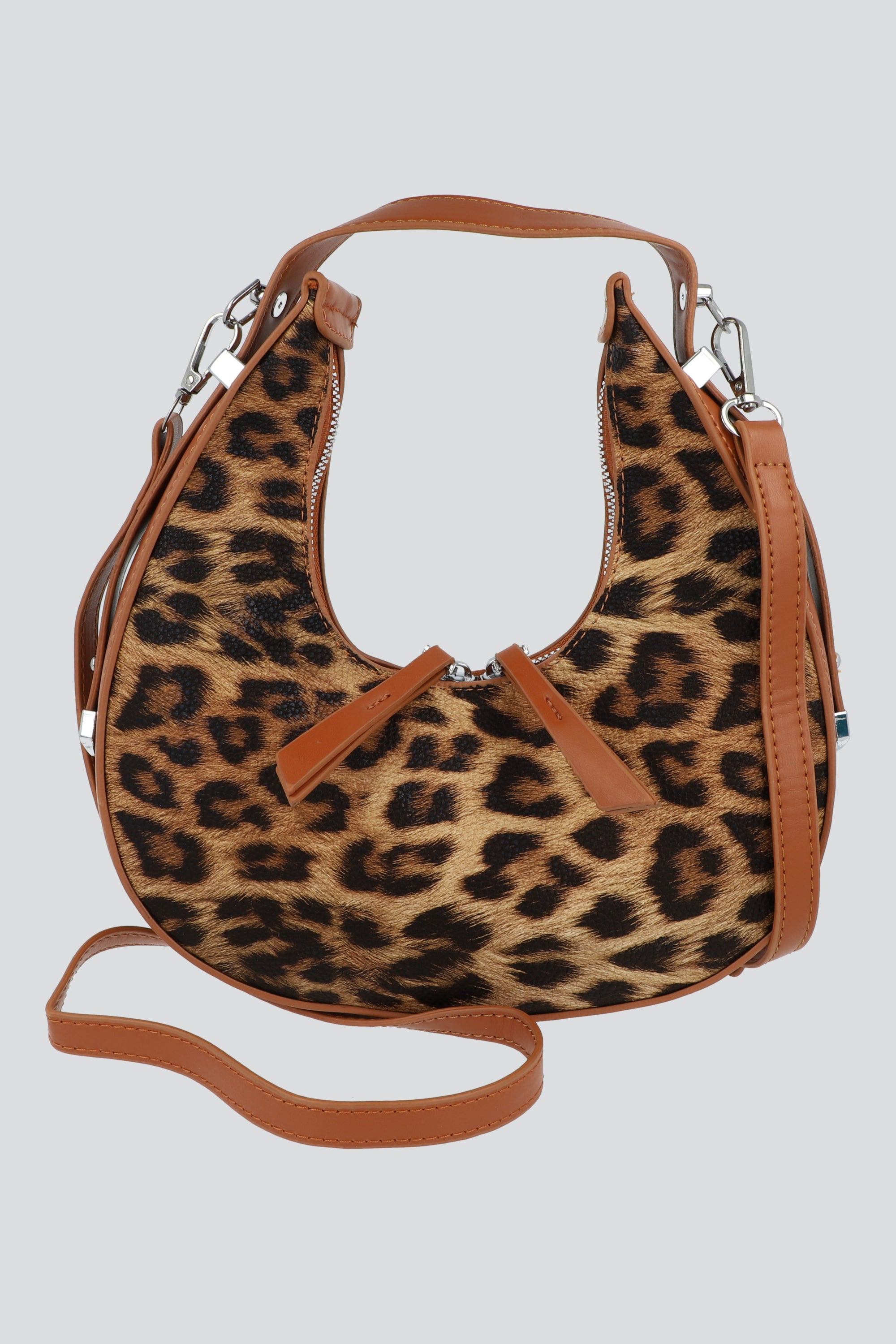Bolsa media luna animal print CAFE