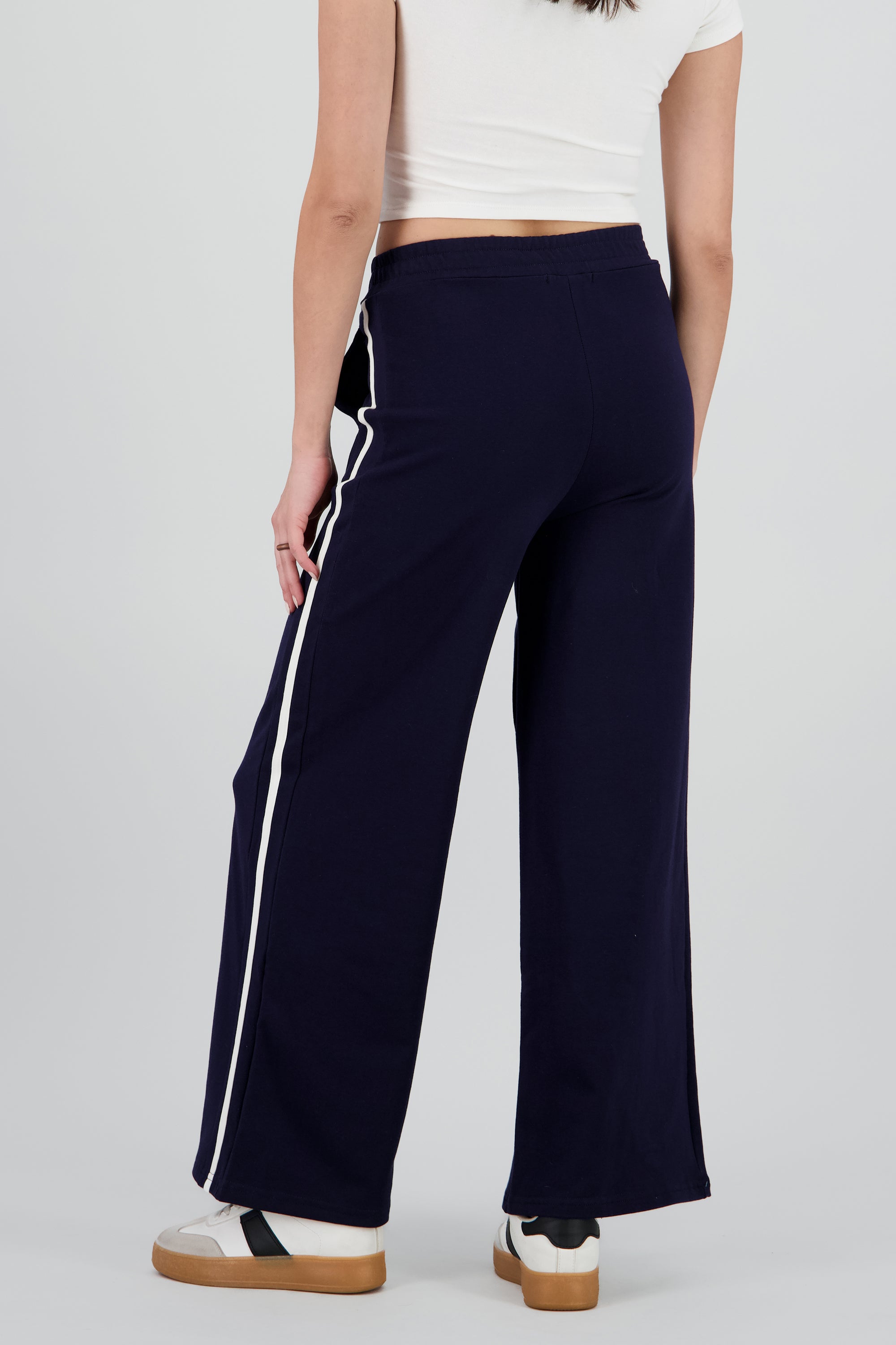 Pants detalle costura resorte ancho contraste MARINO