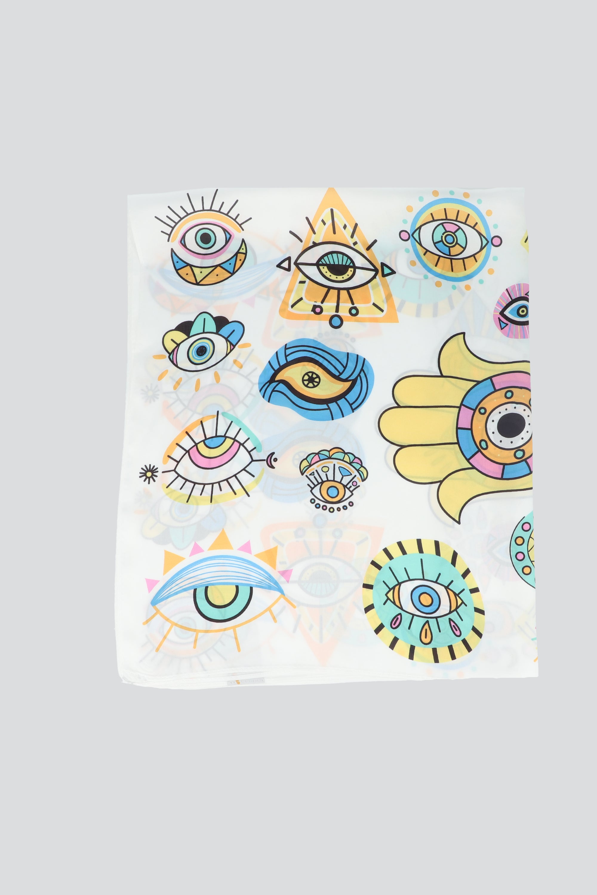 Pañuelo ojos de colores 70*70 NEGRO