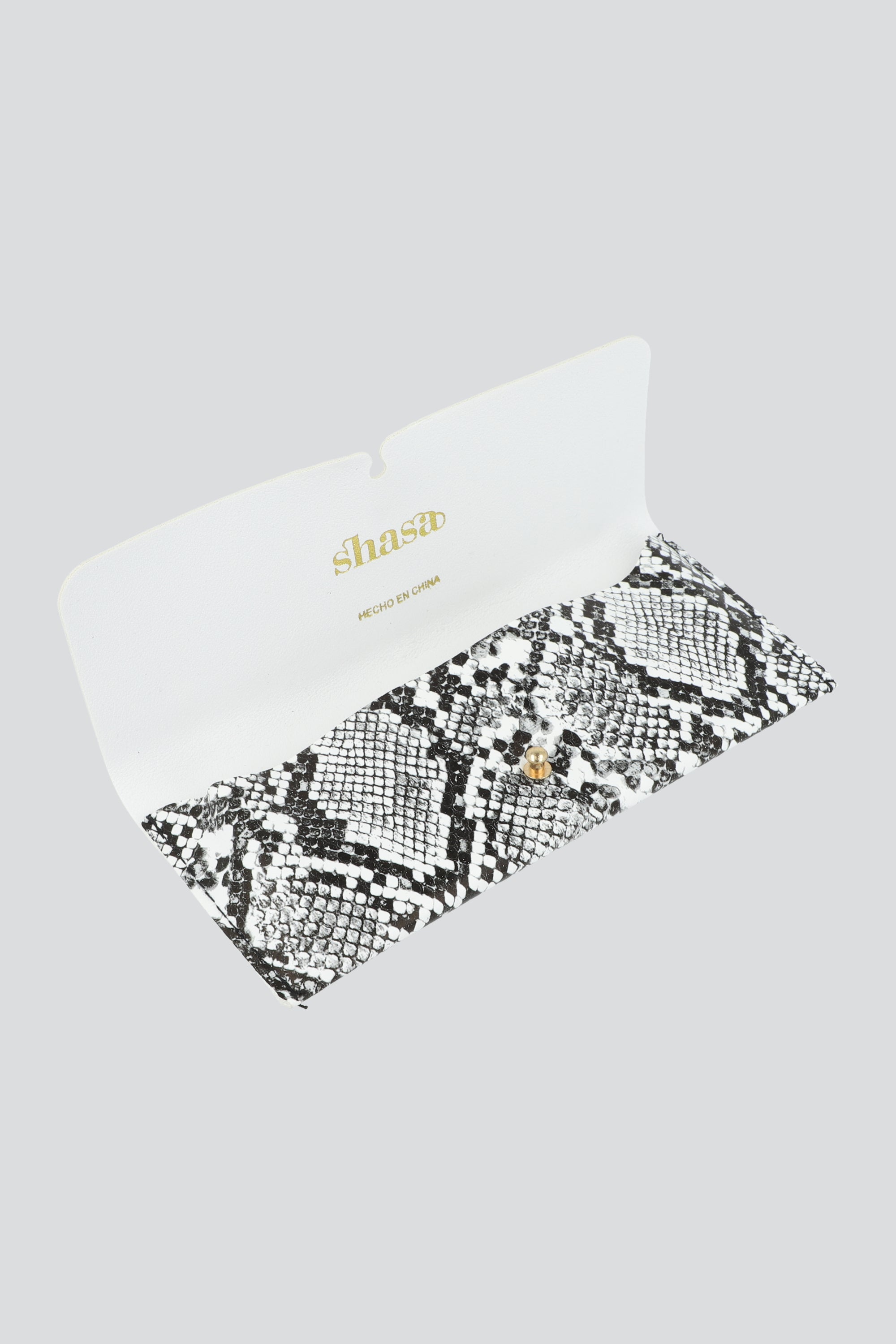 Funda para lentes snake print NEGRO BLANCO