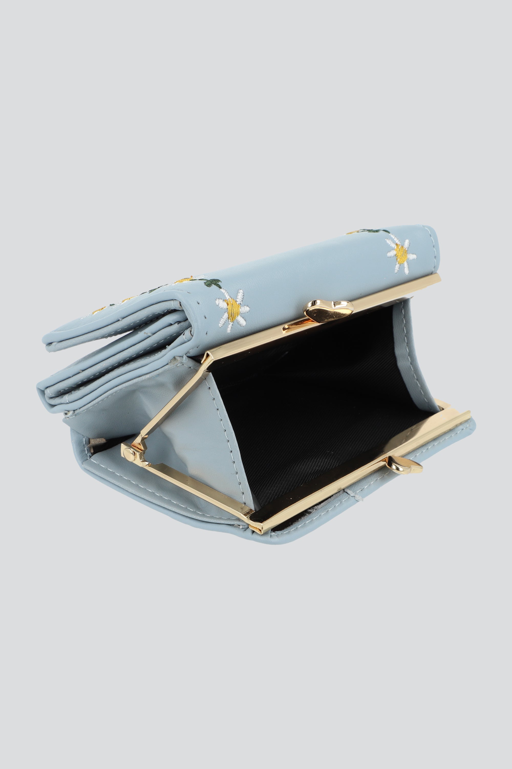 Cartera margaritas bordadas AZUL